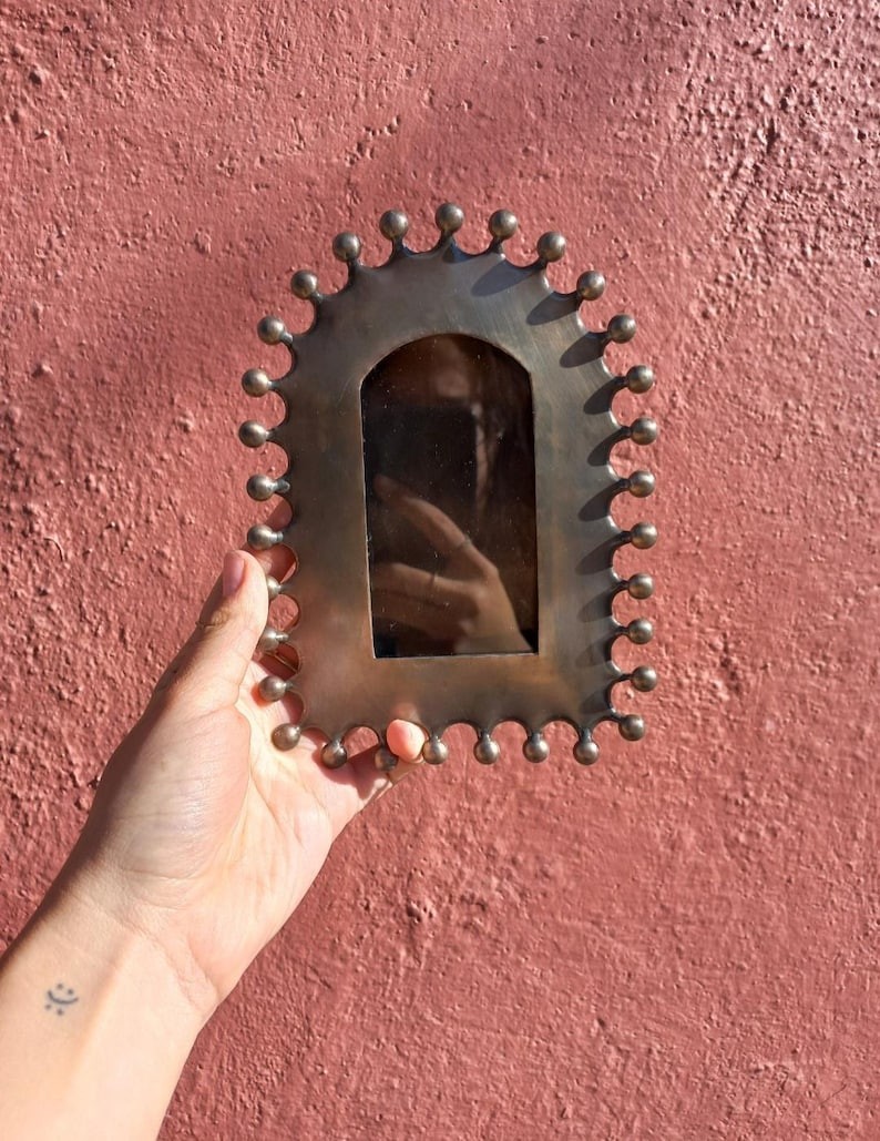 Handmade Punched Tin Nicho Wall Decor Mexican Folk Art Frame