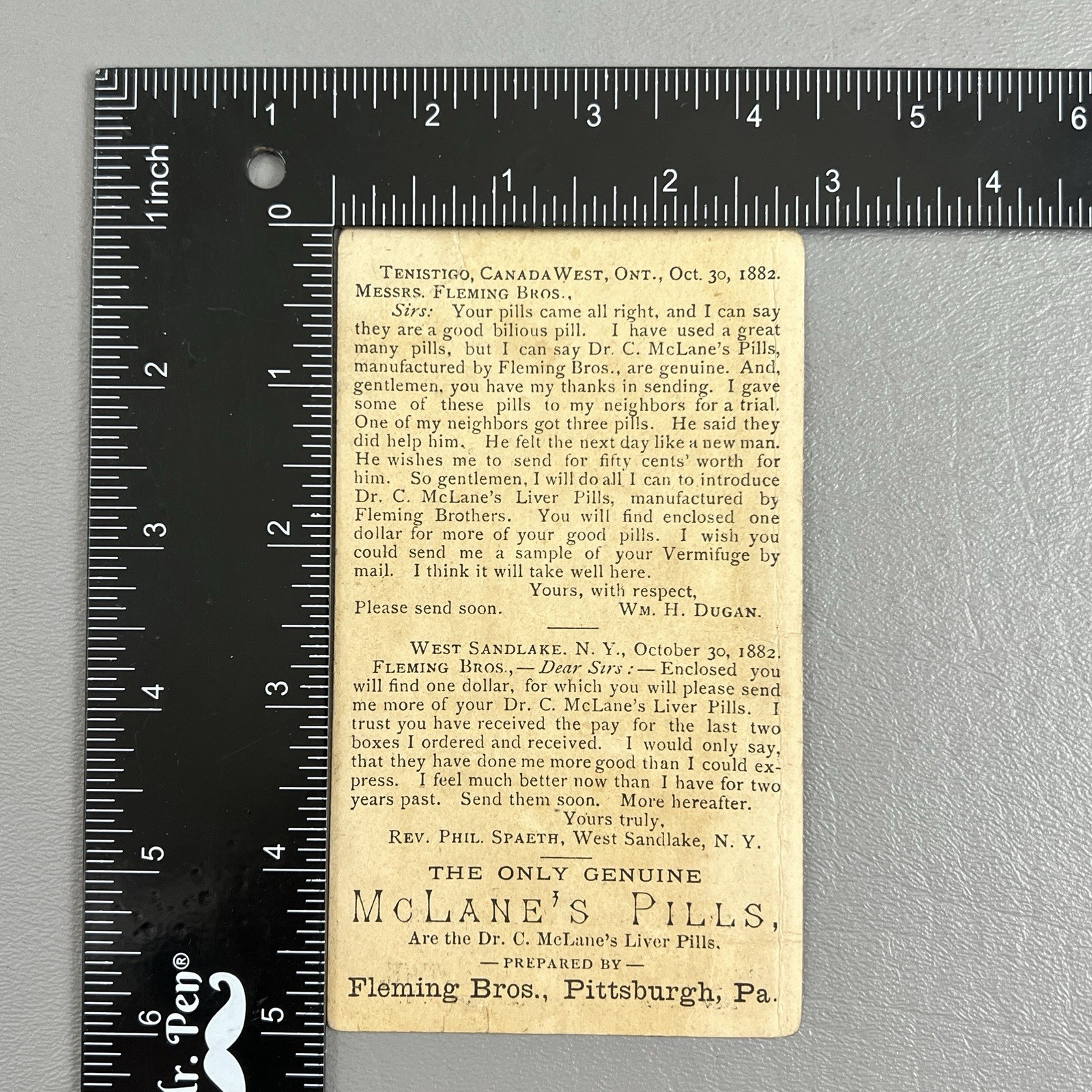 Victorian Trade Card J&J Cooper Druggist Apothecaries Rochester NY Liver Pills