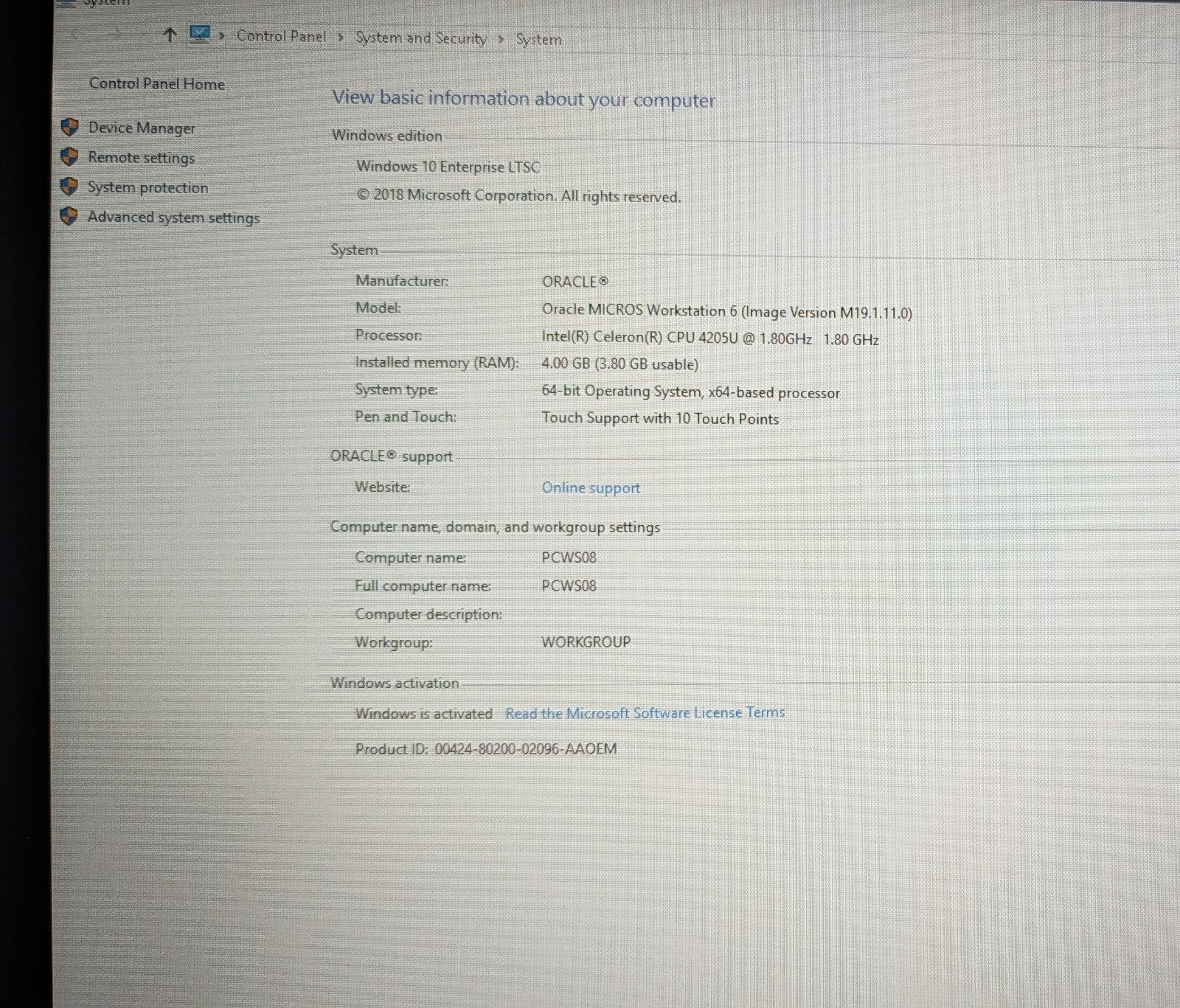 Oracle Micros WS6S2 Workstation 6 Series II POS System 15" w/ Stand Ships Free