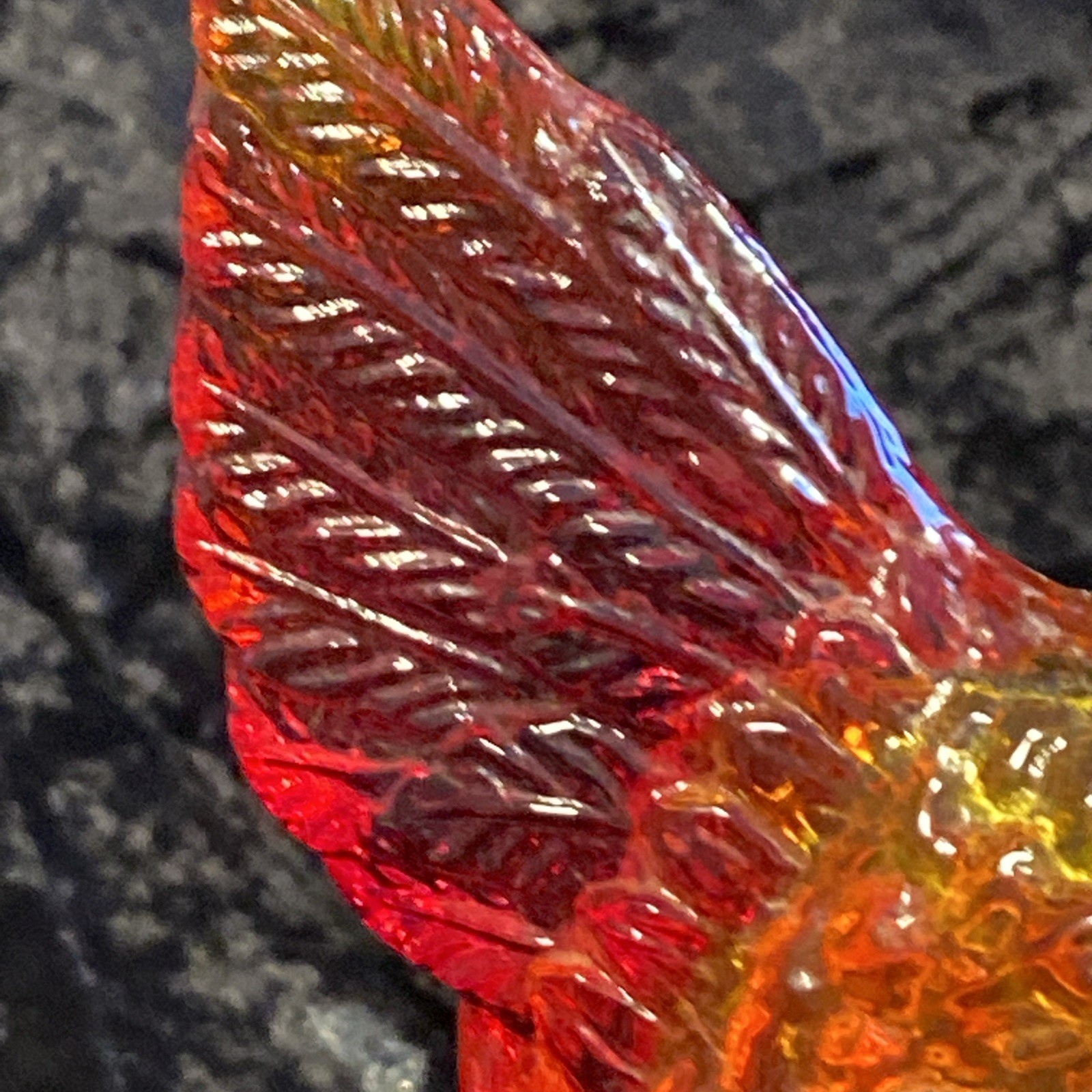 Rare Vintage 6 Inch LE Smith Flame Glass Red Amberina Hen On Nest 2chicks