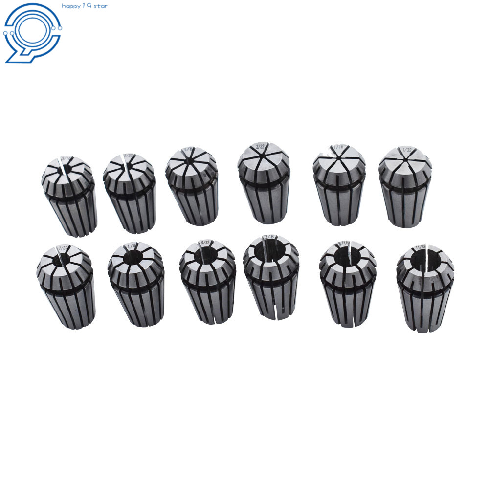 New 12Pcs ER16 Spring Collet Set For CNC Milling Lathe Tool Engraving Machine