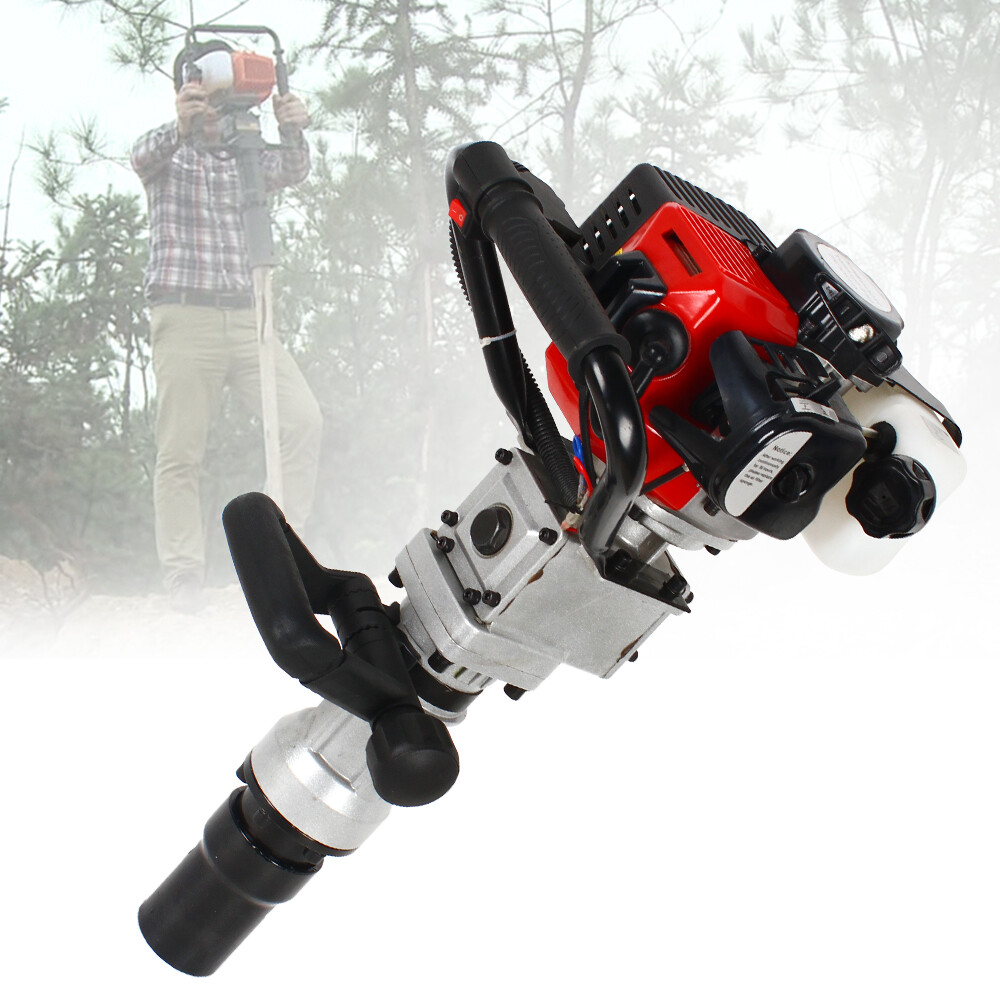 T Post Driver 2 Stroke Motor Push Pile Gas-Powered Fence Jack Hammer 52CC/32.7CC