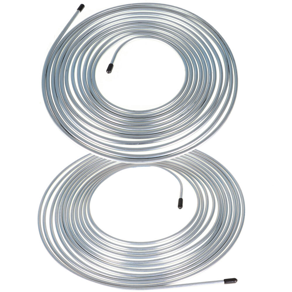 Labwork Brake Line Tubing Kit For Universal 25 Ft 3/16&1/4 Zinc w/32 Fittings