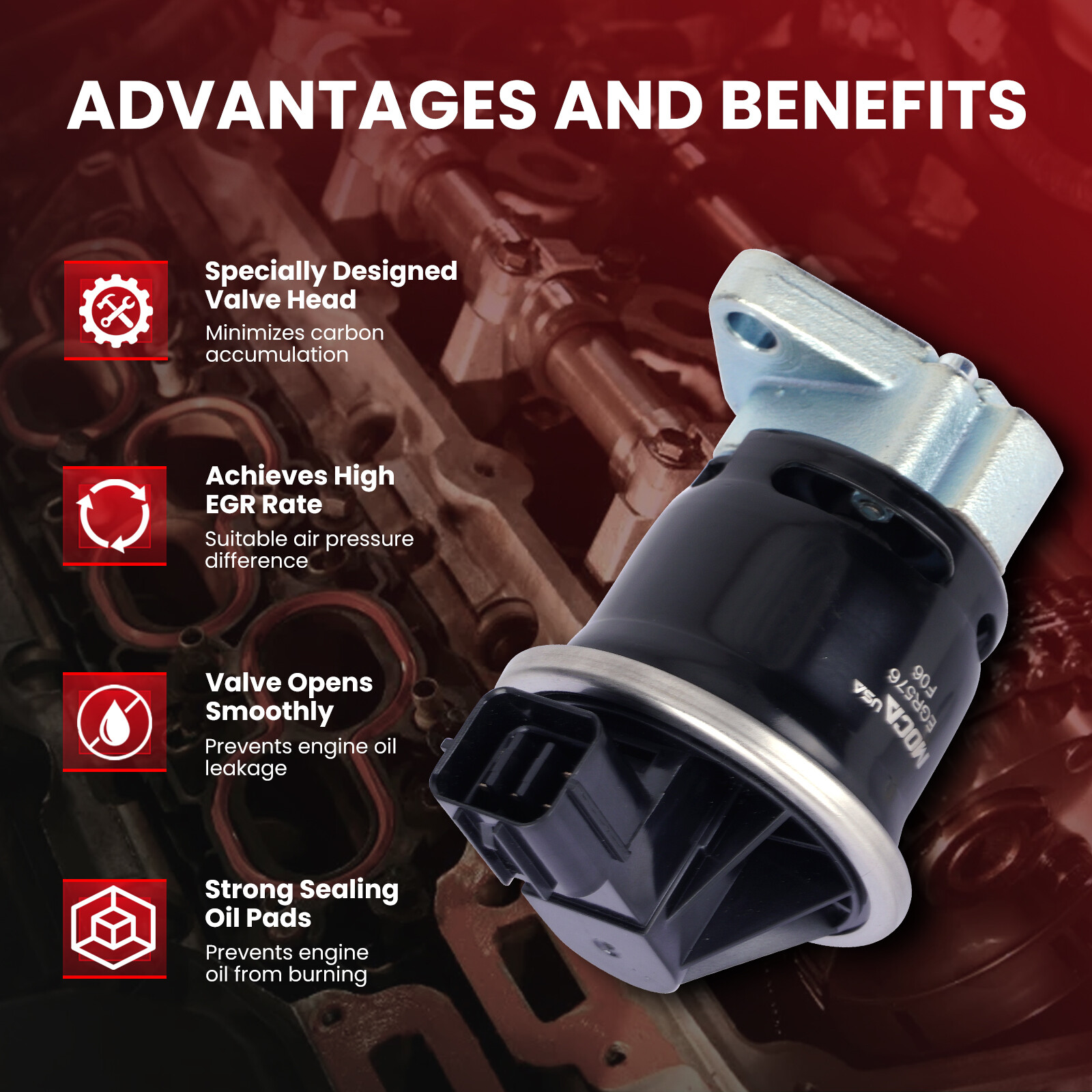 EGR Valve for 01-05 Honda Civic Acura EL SOHC 1.7L 2004 Civic Si SiR DOHC 2.0L