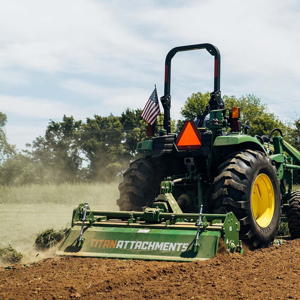 Titan Attachments 3 Point 72" Rotary Tiller Attachment Fits Cat 1 Tractors