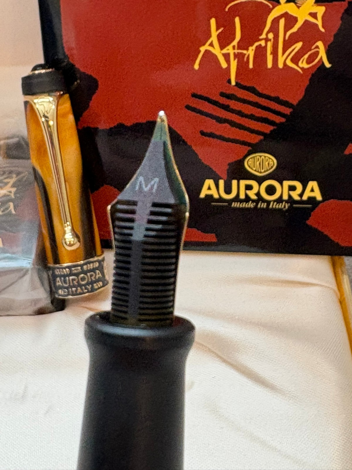 Aurora Africa Fountain Pen- EXCELLENT Cond., WITH BOX AND INK. LOOK!