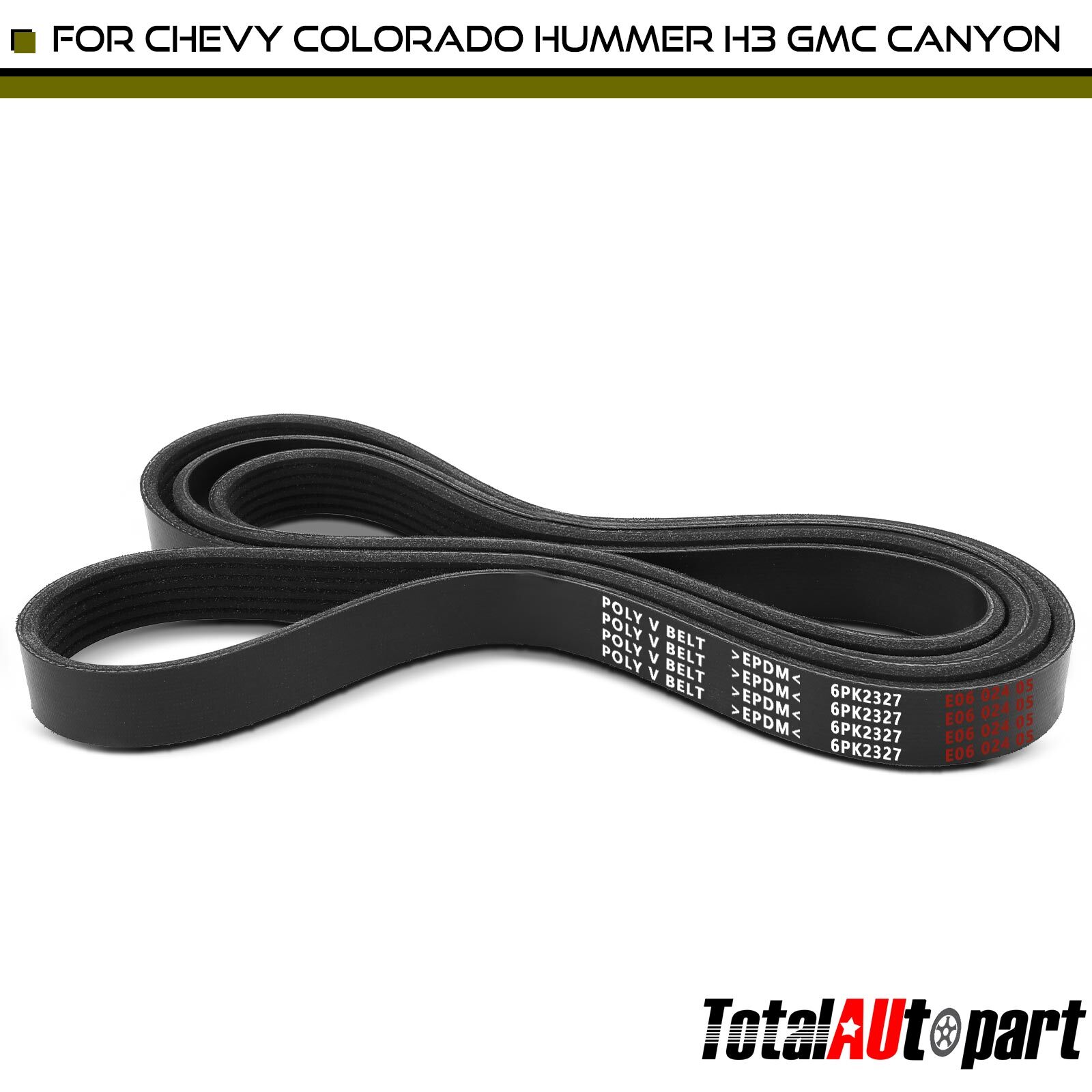 91.57 Inch Serpentine Belt for Chevrolet Colorado 04-12 GMC Canyon 04-12 Isuzu