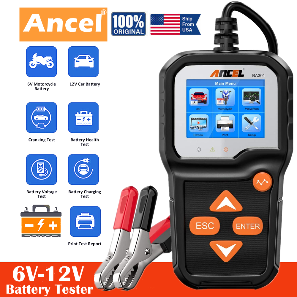 6V 12V Digital Car Battery Tester Load Charging Cranking Test Analyzer 2000CCA