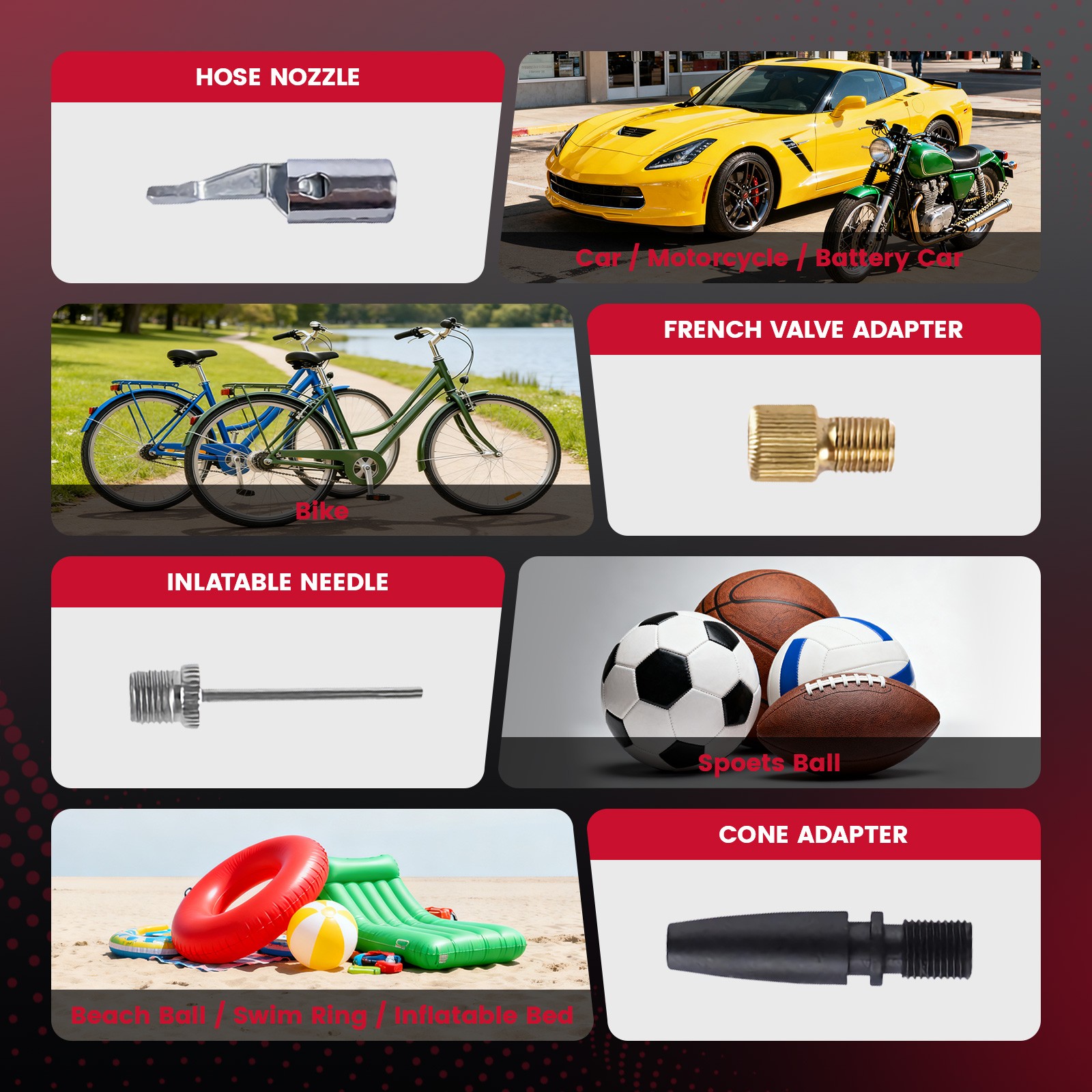 Cordless Tire Inflator Air Compressor for Milwaukee with M18 Bettery And Charge-