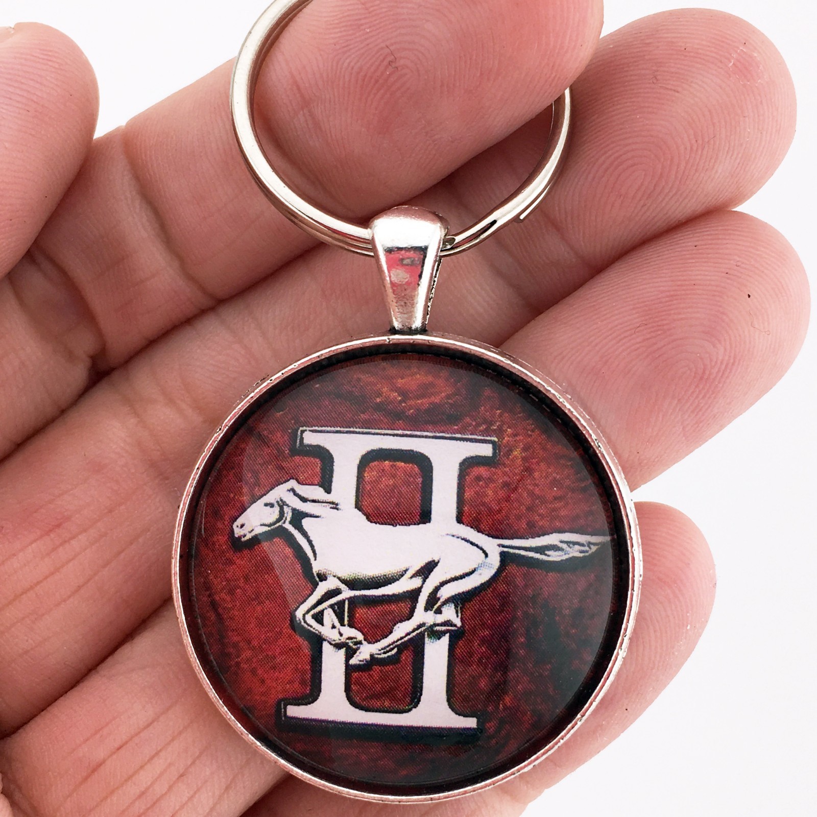 Vintage Ford Mustang II Glove Box Fender Trunk Emblem 1.2 Diameter Keychain