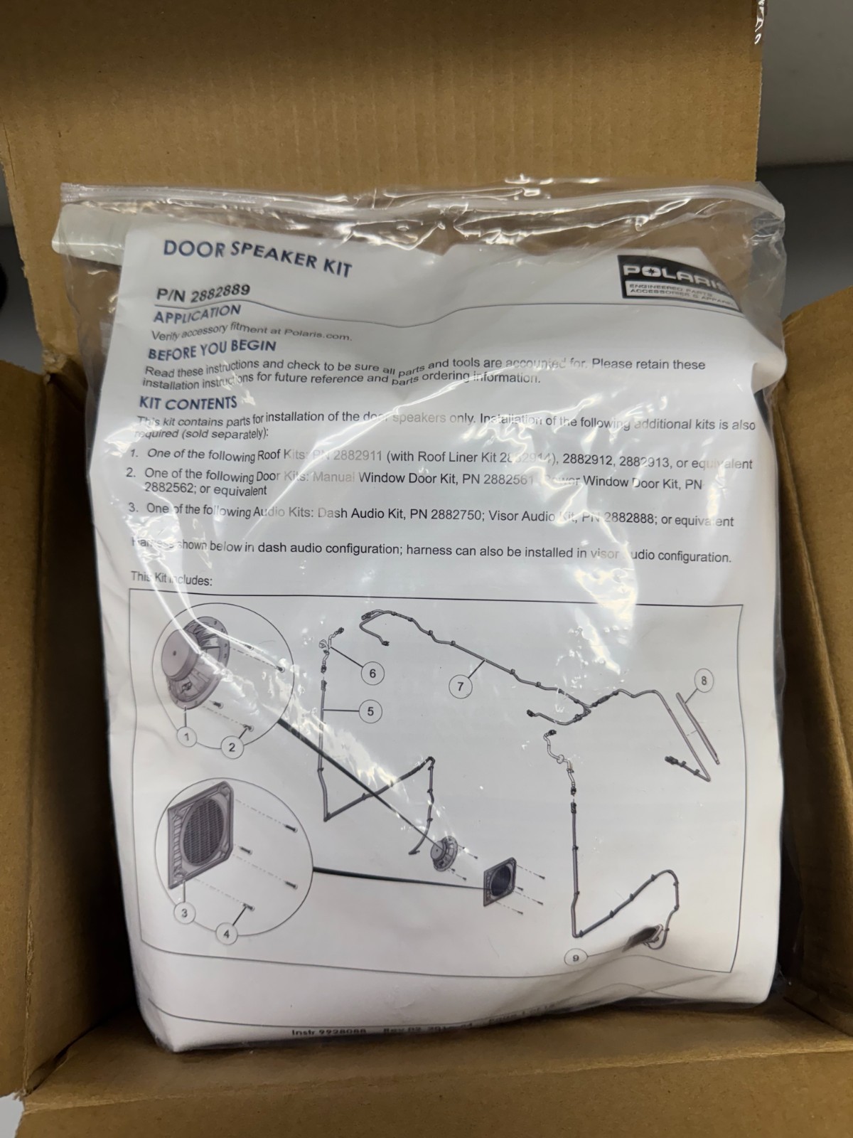 POLARIS K-ACCY,SPKR,DOOR,ZS (DISCONTINUED) - 2882889