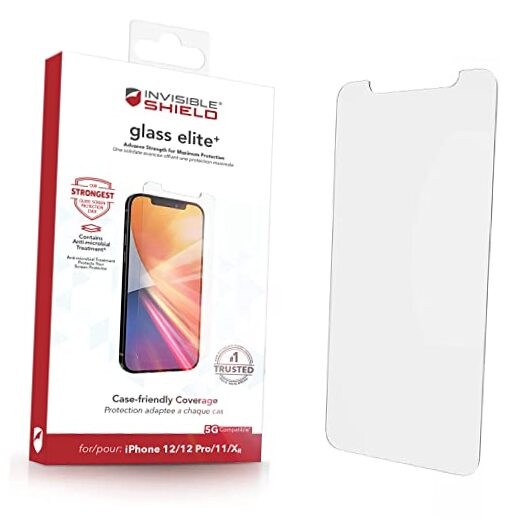 InvisibleShield Glass Elite+ Plus Screen Protector for iPhone 12 and iPhone