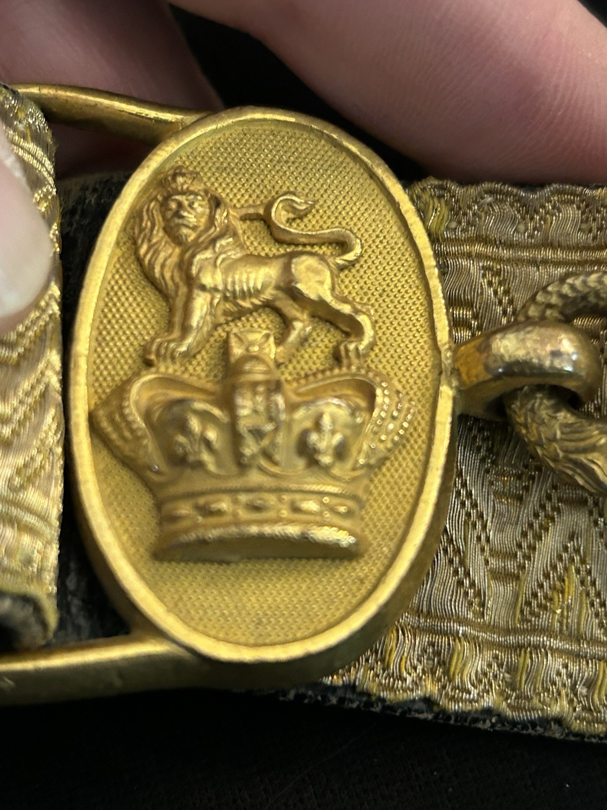 UNCOMMON! Victorian British Royal Artillery Officer Dress Parade Belt/Buckle