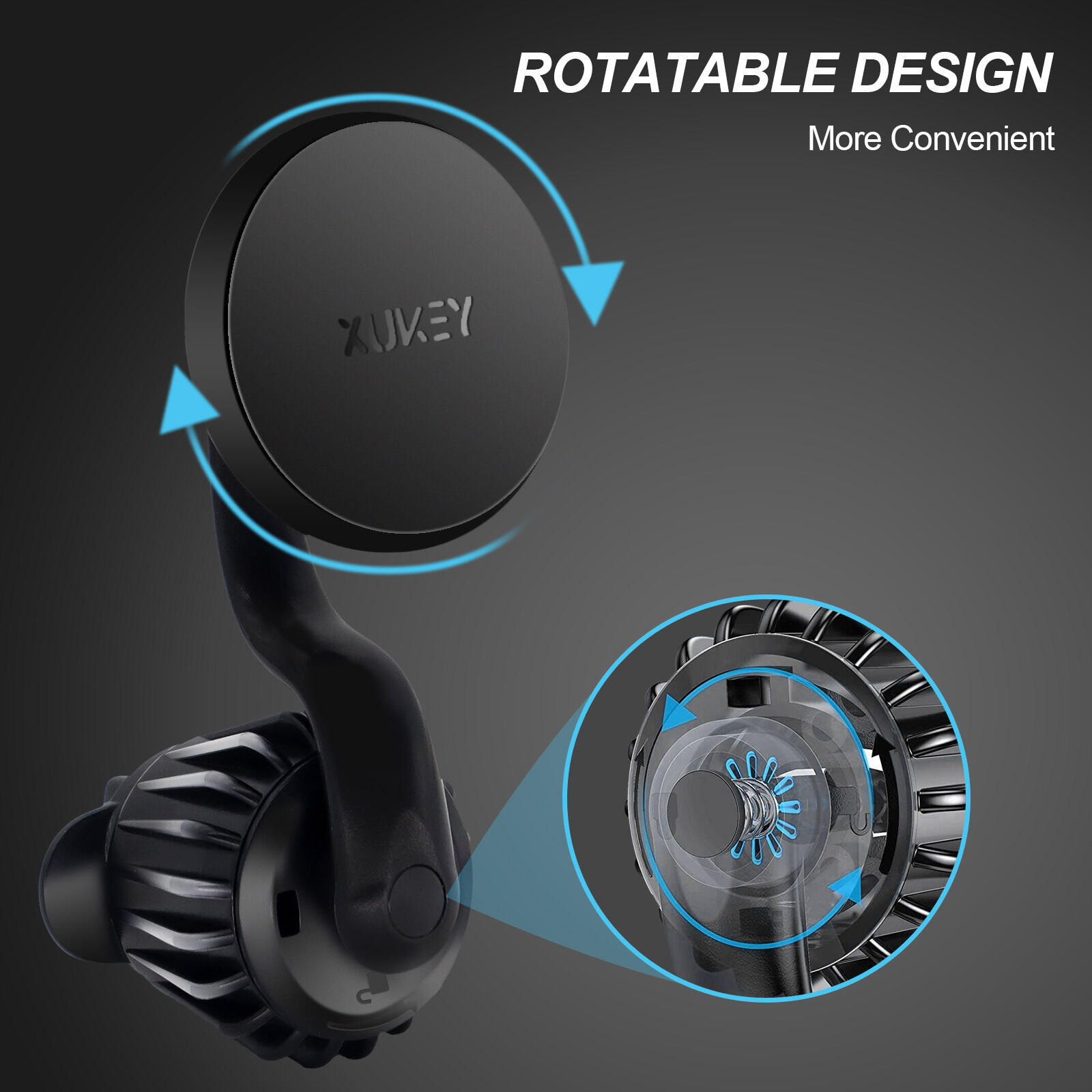 Universal Magnetic 360° Rotation Air Vent Car Mount Dashboard Phone Holder Truck