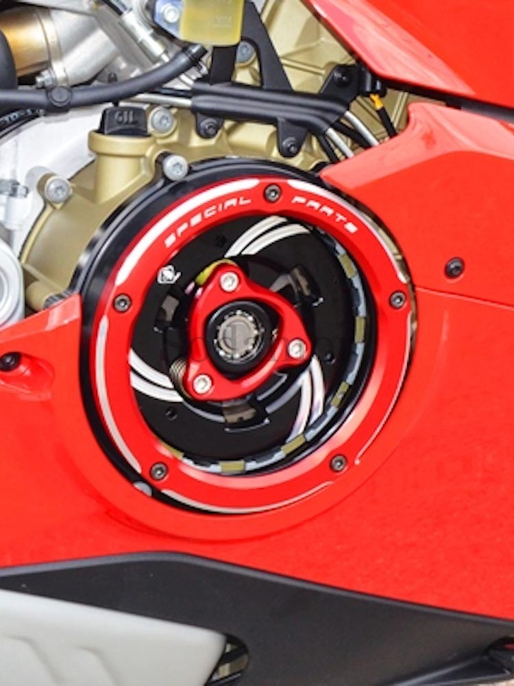 CNC Racing Engine Clear Clutch Cover Spring Retainer For Ducati Panigale V4 18+