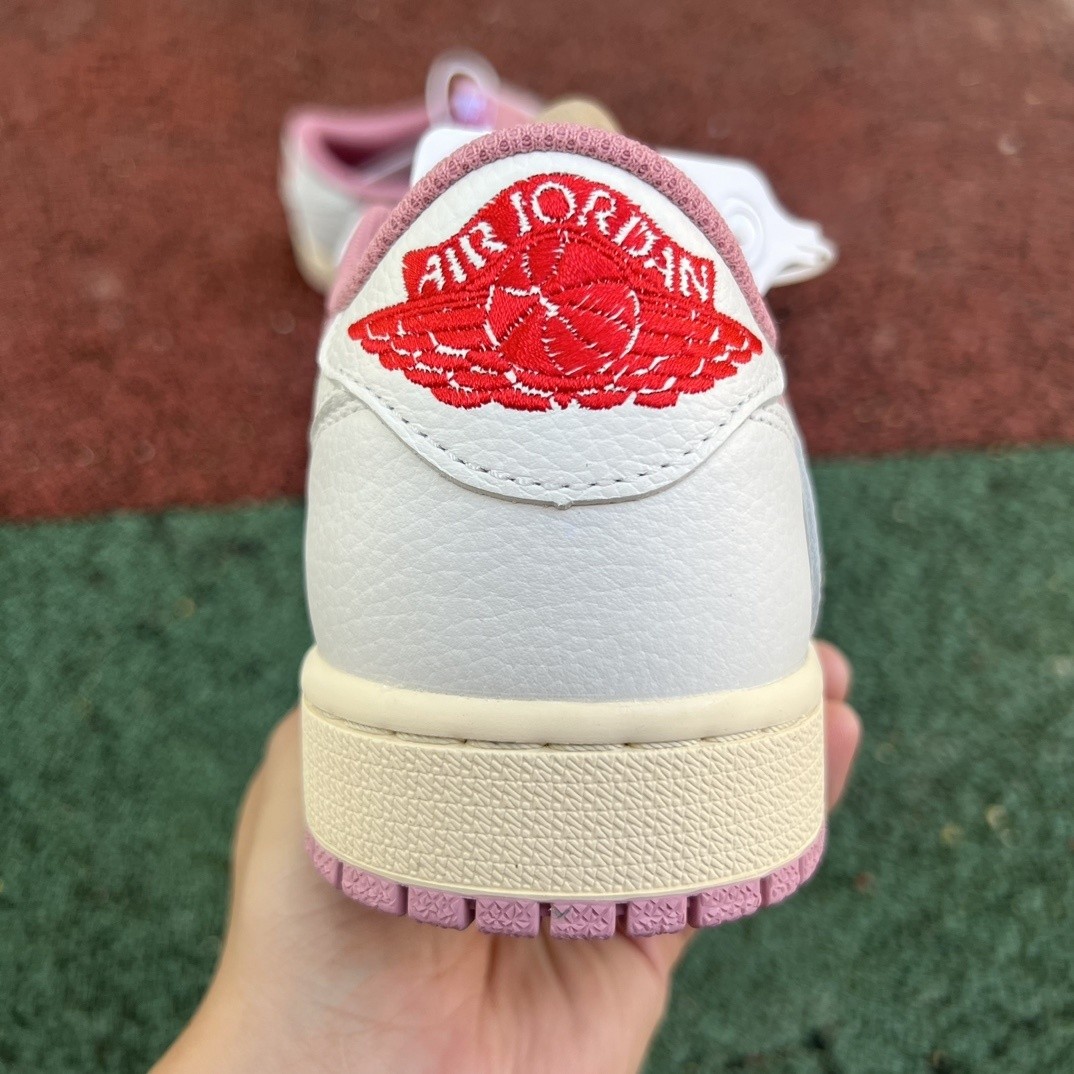 DM7886-600 Travis Scott x AJ1 Jardon 1 Low Pink Women's Shoe Sizes 4-13