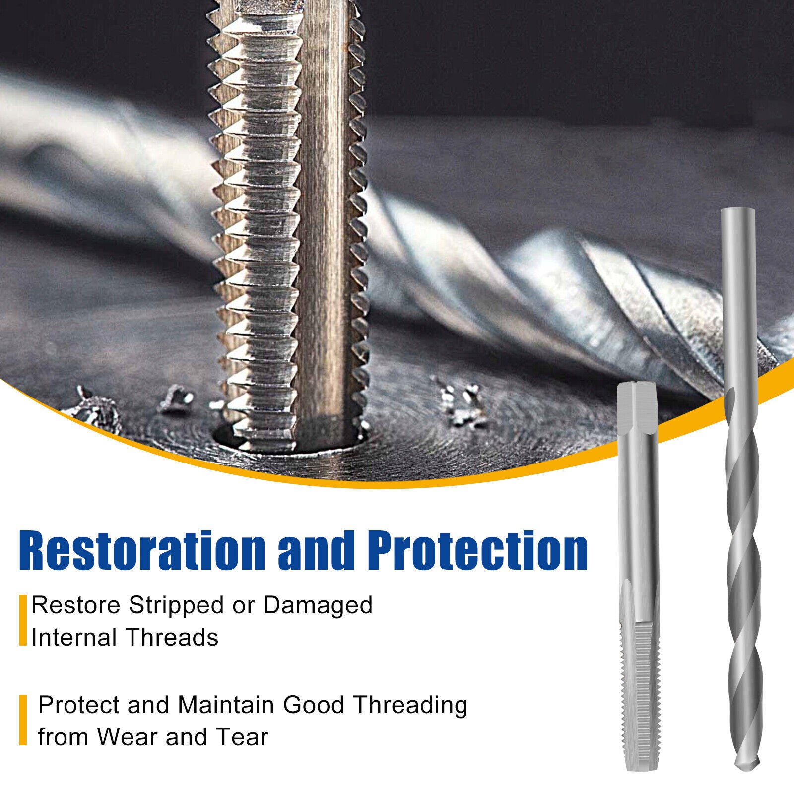 15PC M8 x 1.25 Metric Thread Repair Install Tool Insert Kit M8 Helicoil Coil US