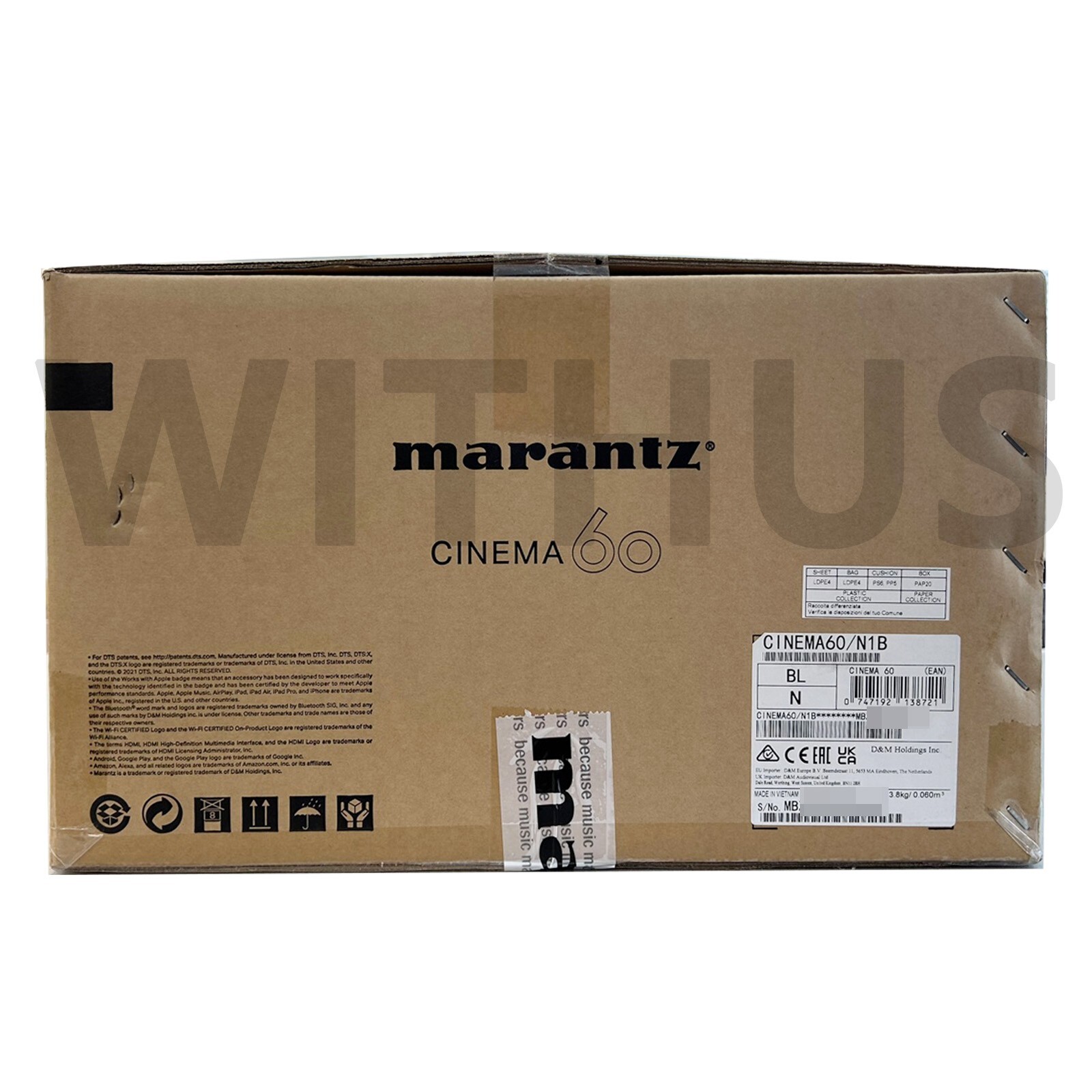 Marantz Cinema 60 7.2CH AV Receiver with 8K Ultra HD HEOS Built-in / Black 220V