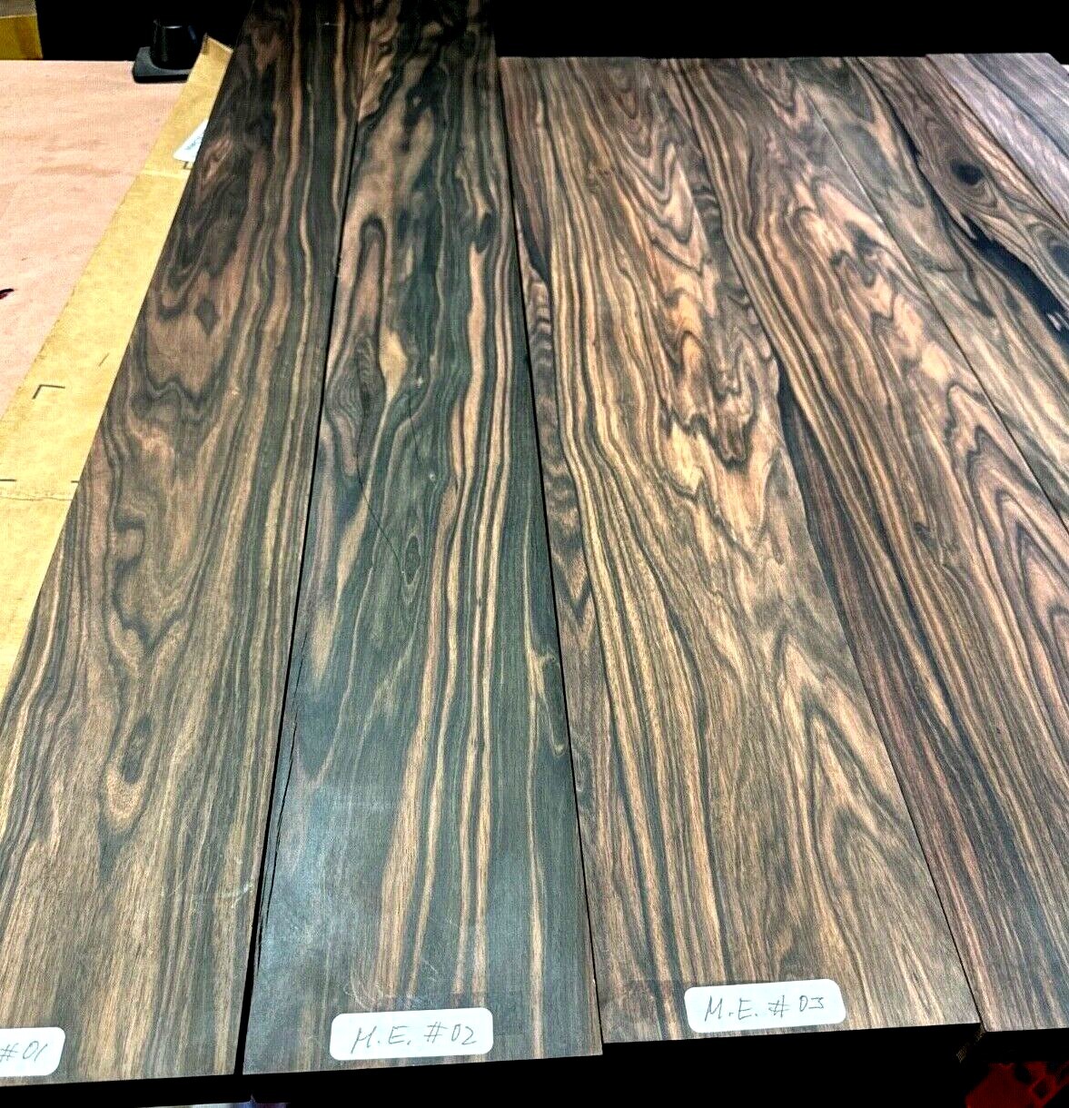 MUN EBONY ELECTRIC GUITAR NECKS, EXHIBITION GRADE