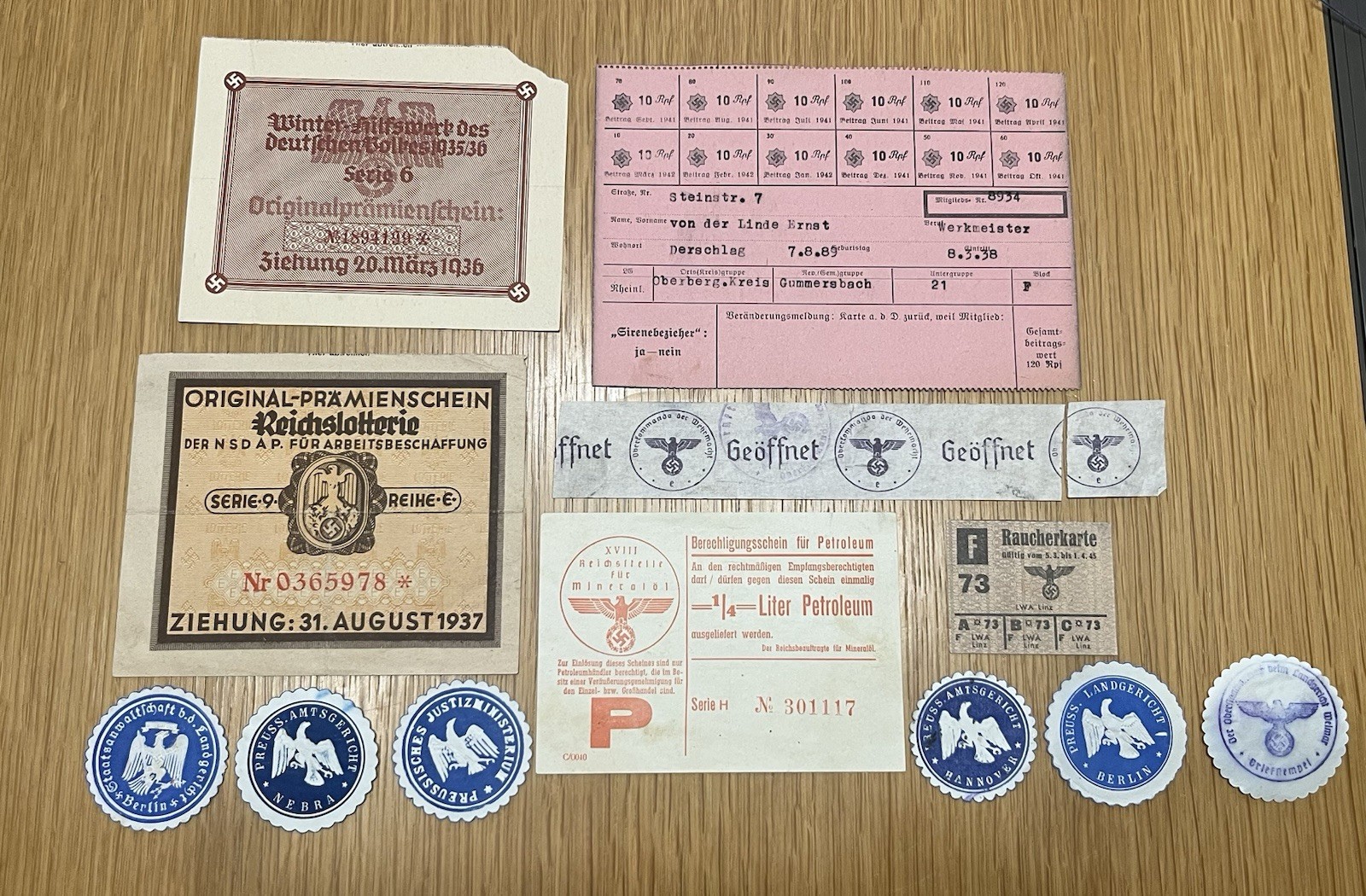 WW2 German Paper Lot Misc