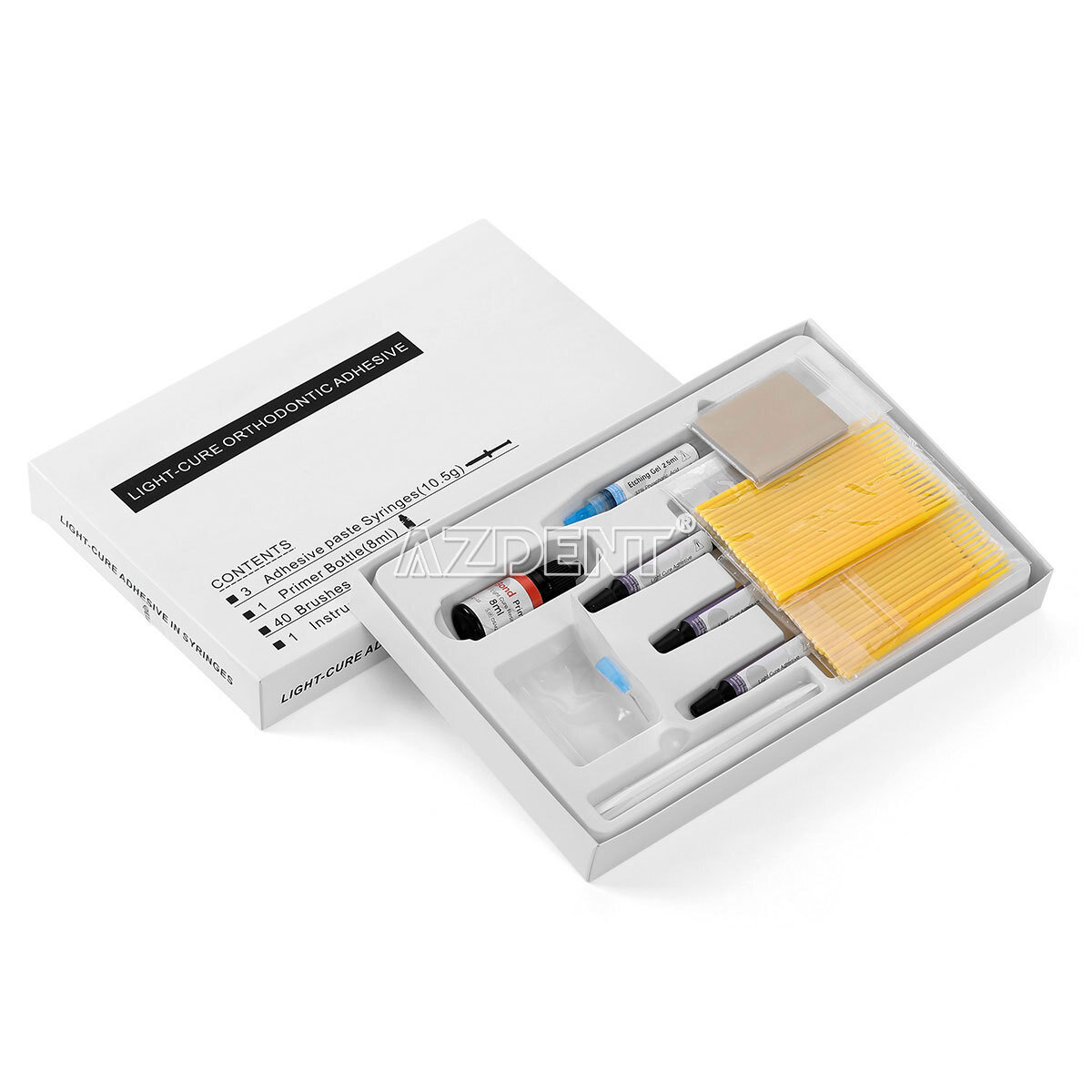 Dental Ortho Bracket Braces Glue Bonding System Light Curing Primer Adhesive Kit