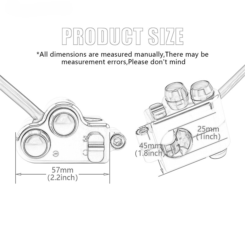 1" Bar Universal Handlebar Switch Horn Button Controls for Harley Chopper Bobber