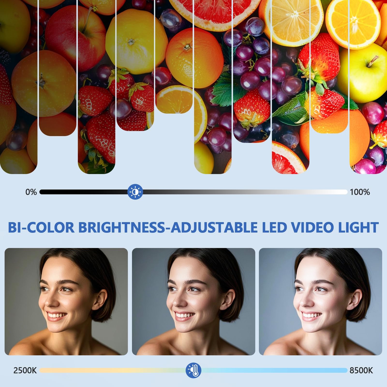 Led Video Light Panel Lighting Kit, 2-Pack Bi-Color Photography Lighting with...