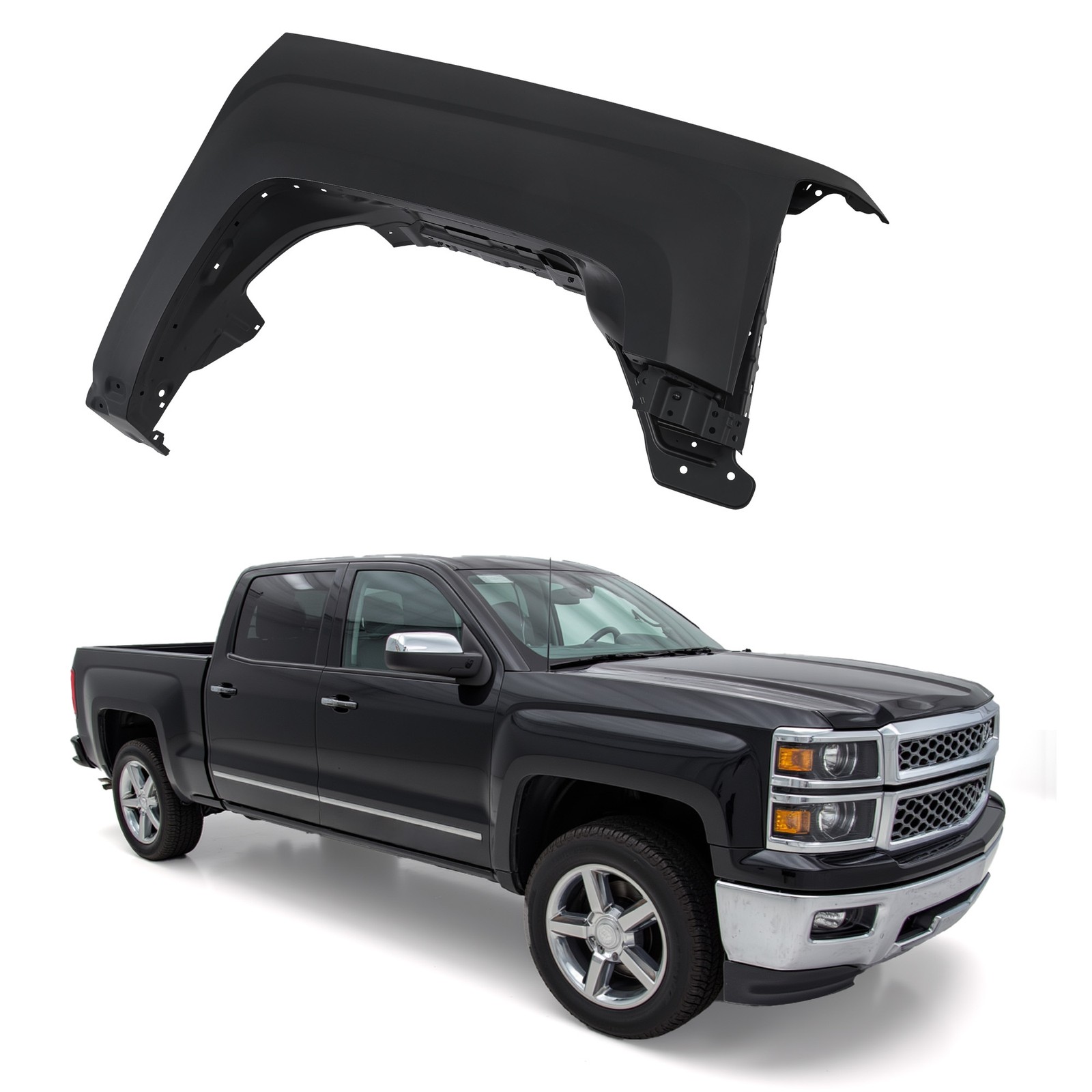 Fender For Chevrolet Silverado 1500 2014-2018 Front Passenger-Side RH Assembly