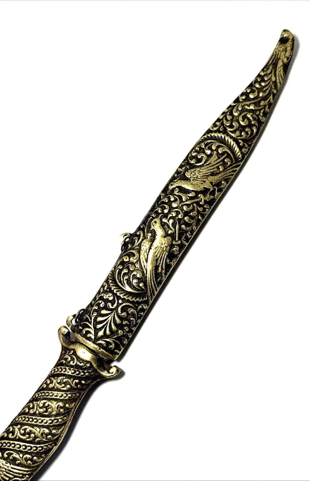 Antique Brass Sikh Kirpan Steel Blade