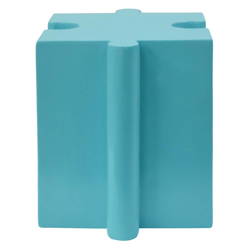 Light Blue Modular Puzzle Art Table, Concave Edge for Indoor/Outdoor