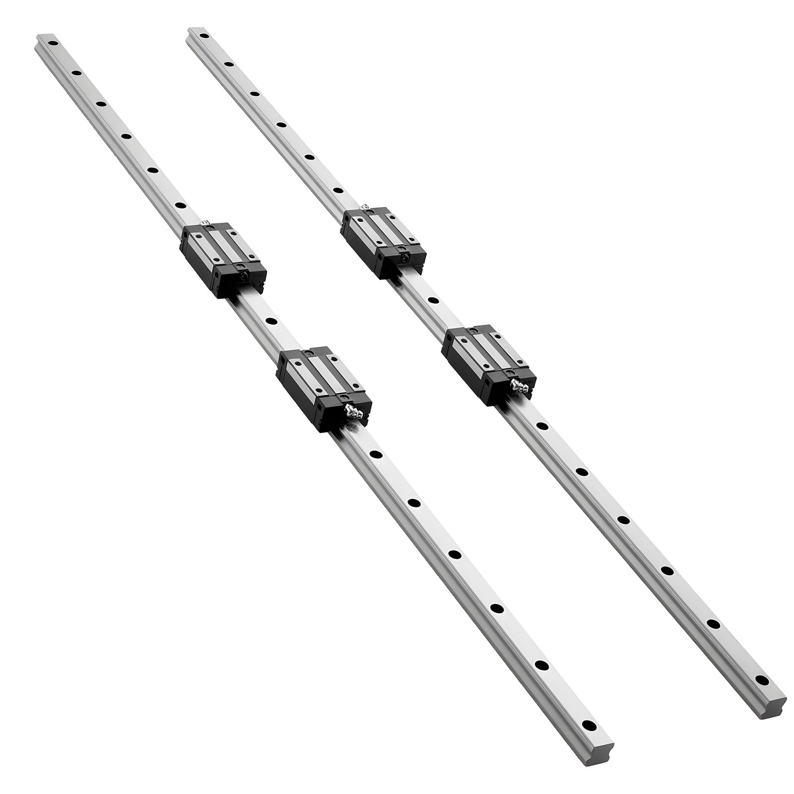 Uimoso Linear Rail Kit HGR20 2Pcs 1000 mm (39.4 in) Guide Rails with 4 Blocks