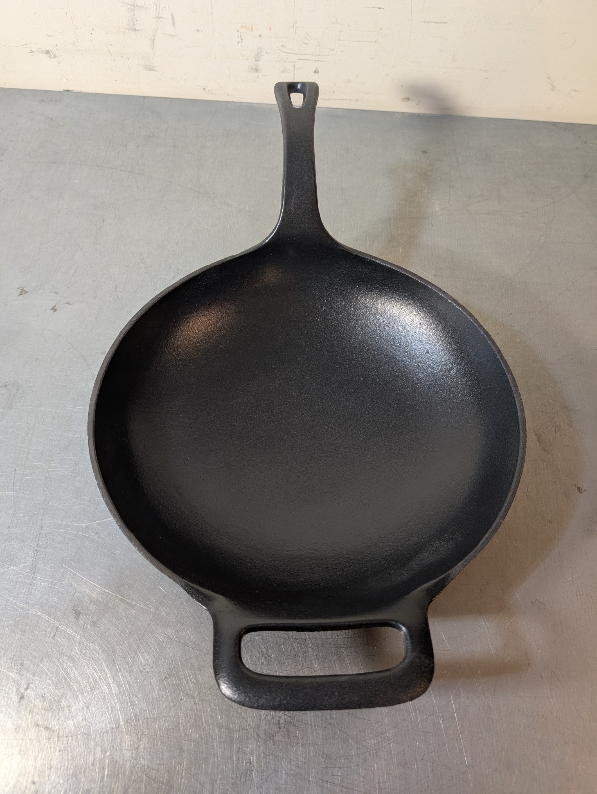 Premium MEI Kitchen 12.5" Enameled Cast Iron Wok w/Lid