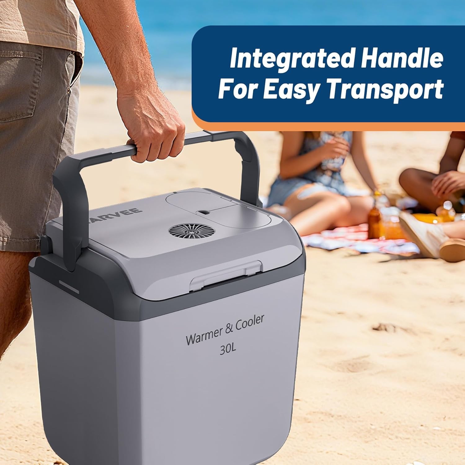 32QT Electric Cooler & Warmer Portable Car Refrigerator 12V Car Cooler
