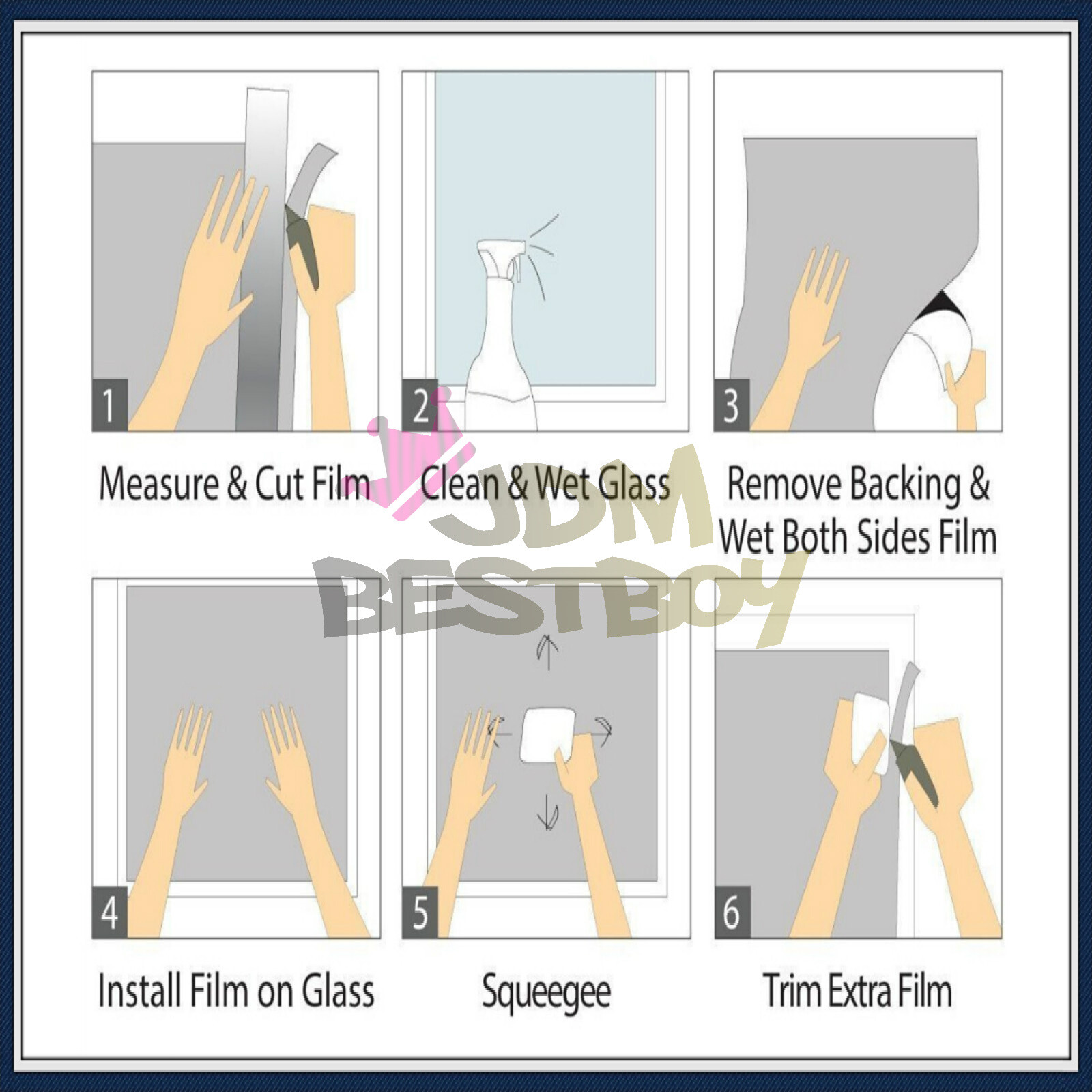 Window Tint One Way Mirror (Chrome Style ONLY) UV Heat Reflective Home Office