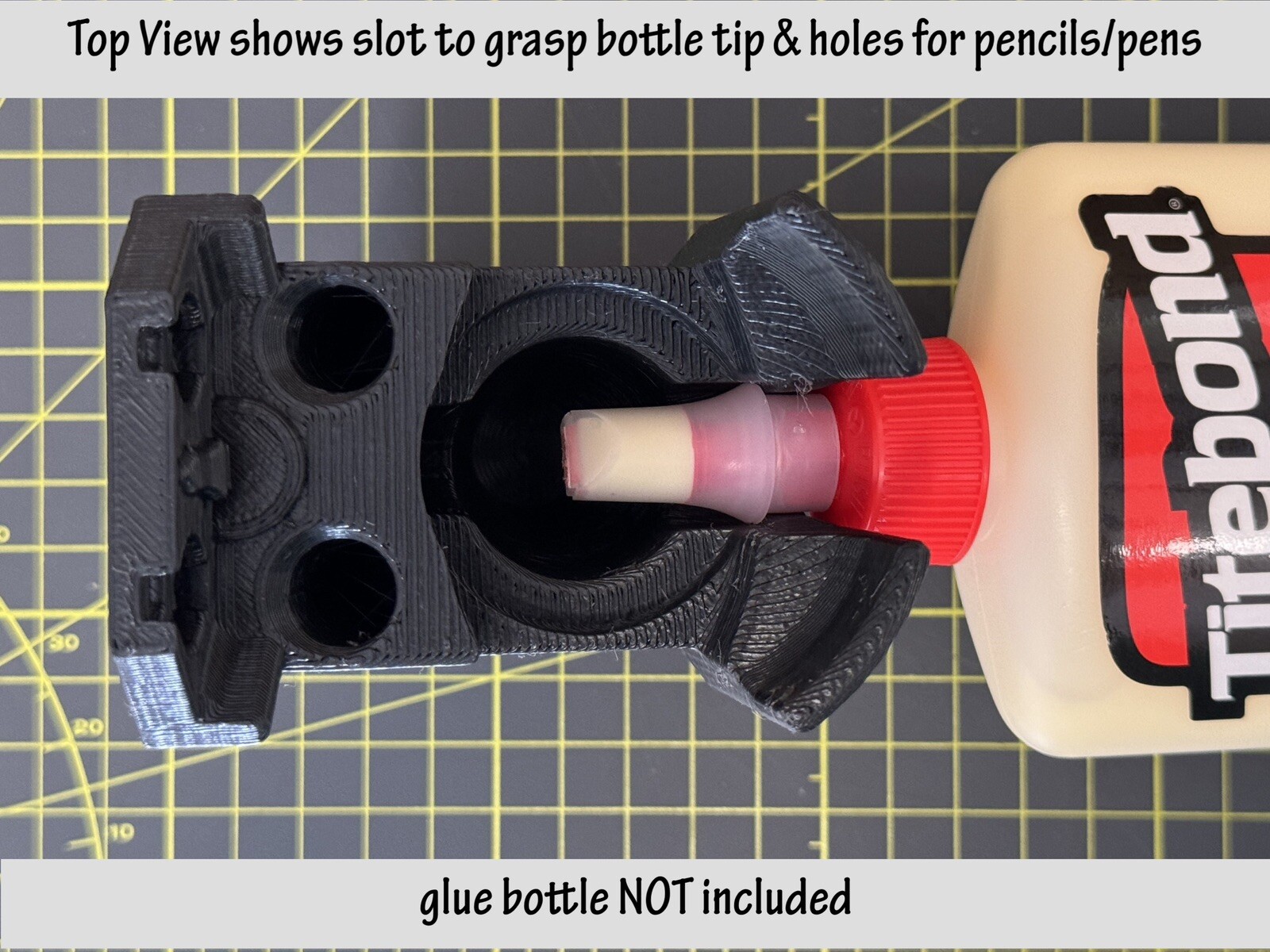 Holder For Wood Glue Bottle Holds With Tip Down. Garage Shop Woodworking Crafts