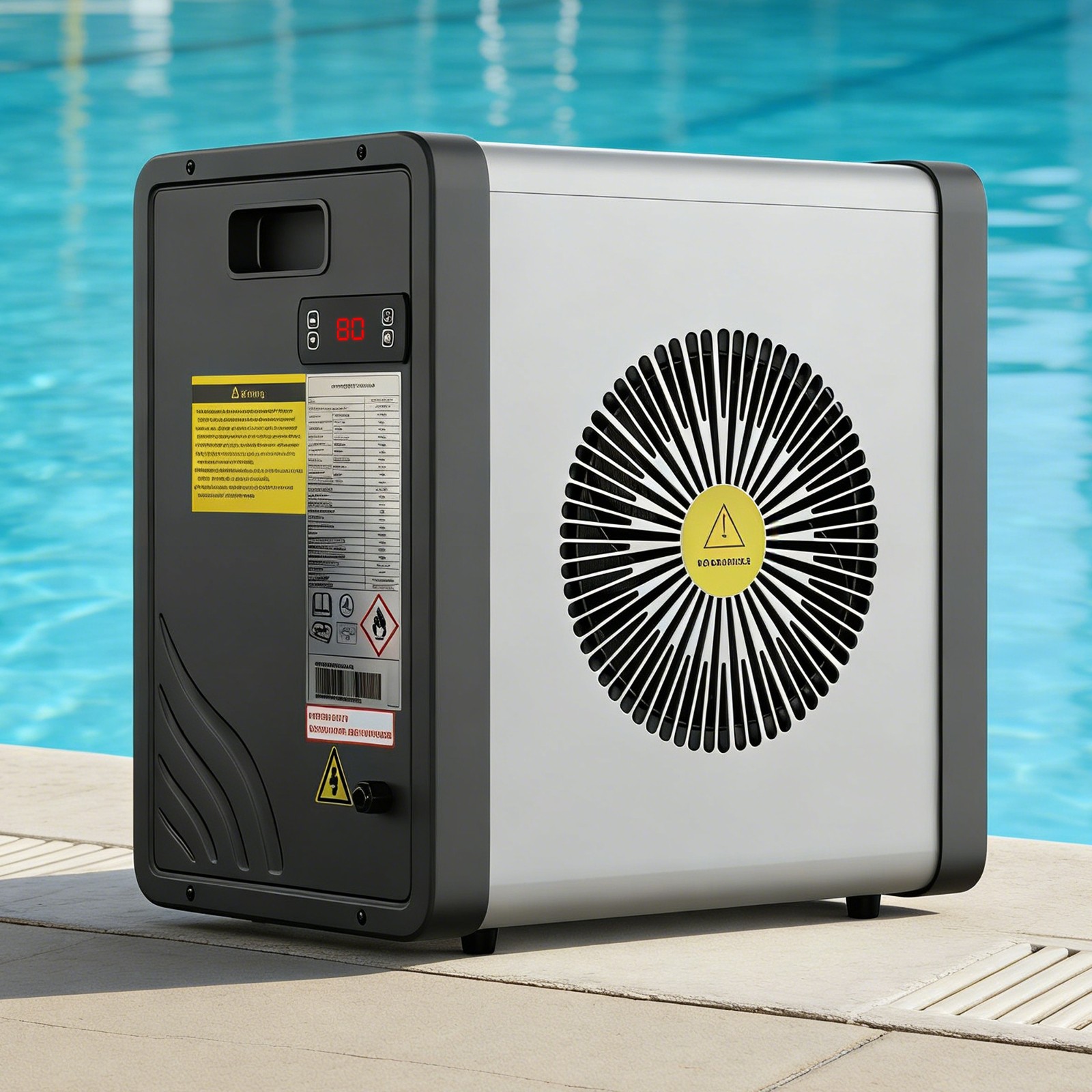 Electric Swimming Pool Heater & Cooler Inverter Heat Pump 17,060 BTU 5,000 Gal