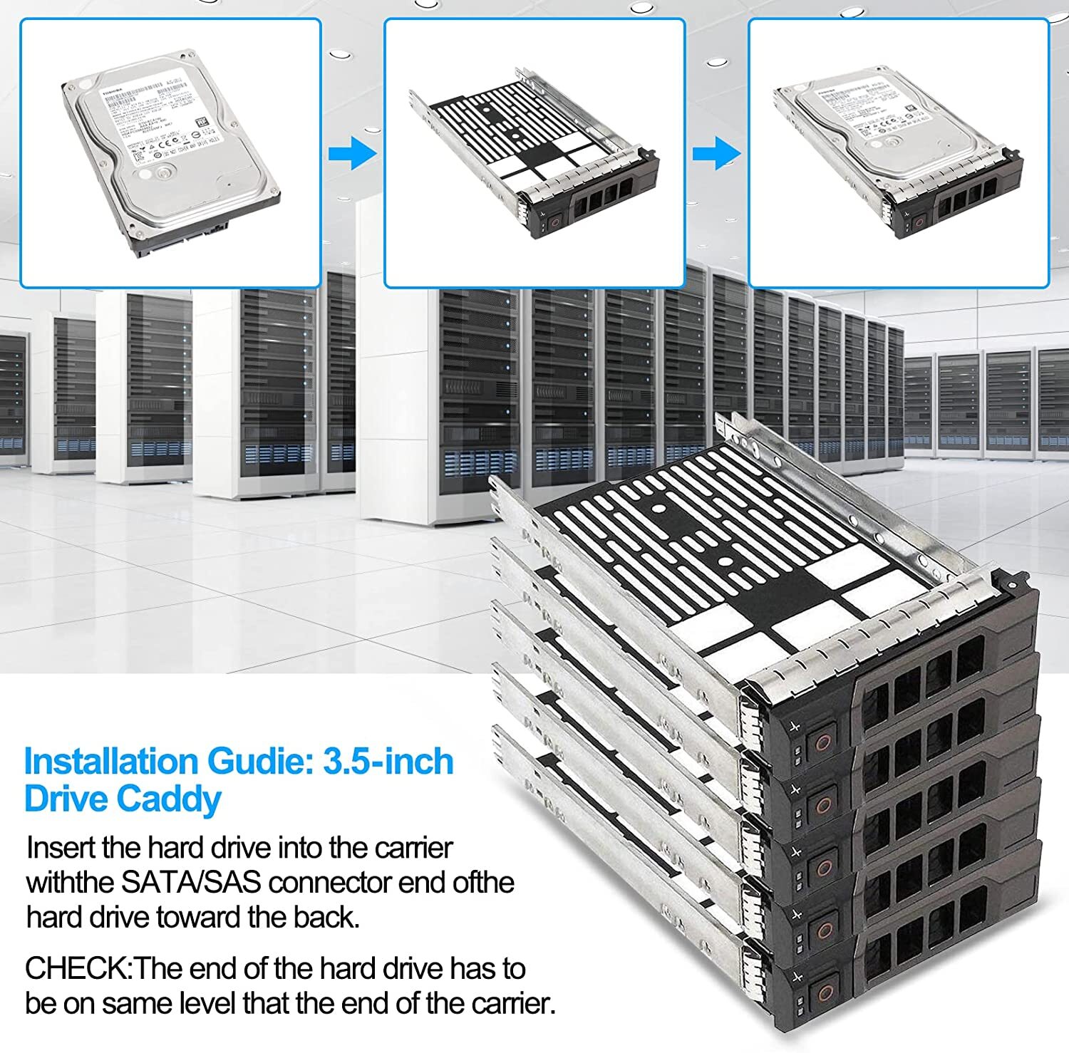 Lot 3.5'' Tray Caddy For Dell T430 T630 R630 R730XD R720 R710 KG1CH F238F X968D