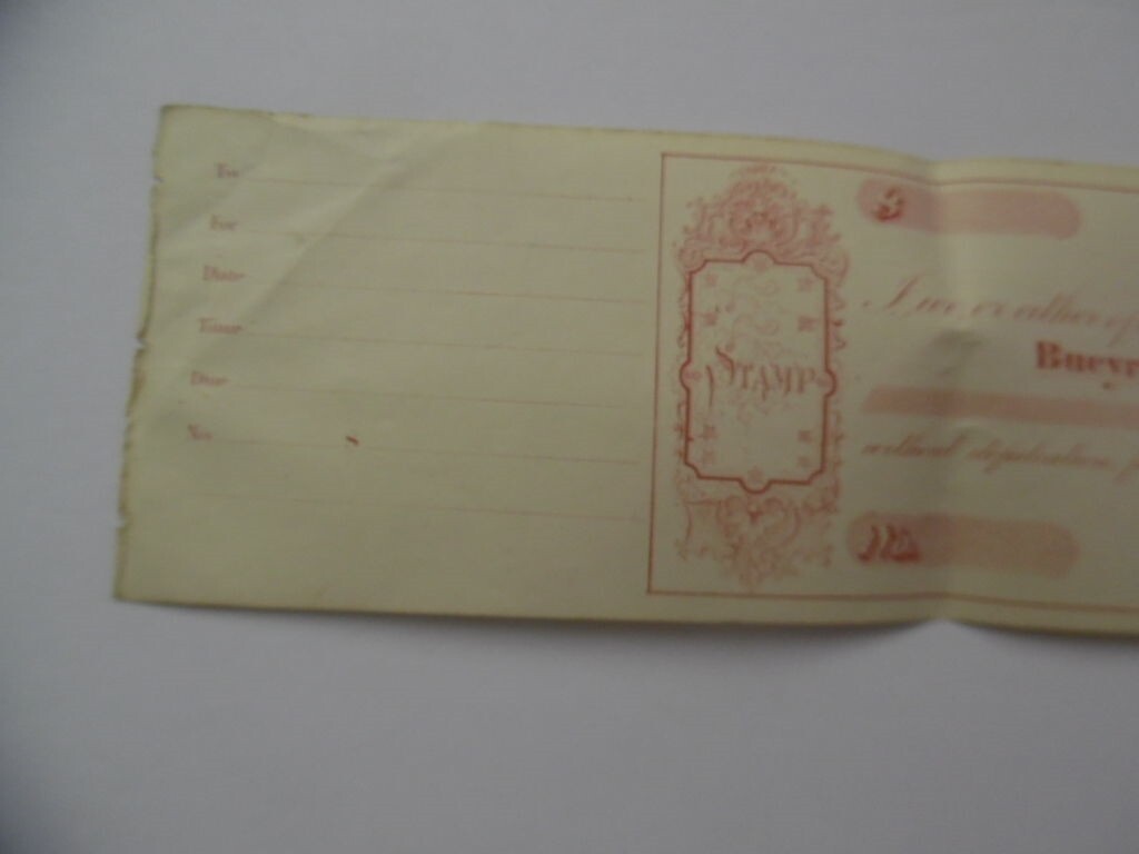1860s Bucyrus Machine Company Check Ohio Antique Original RARE EARLY COMPANY DOC