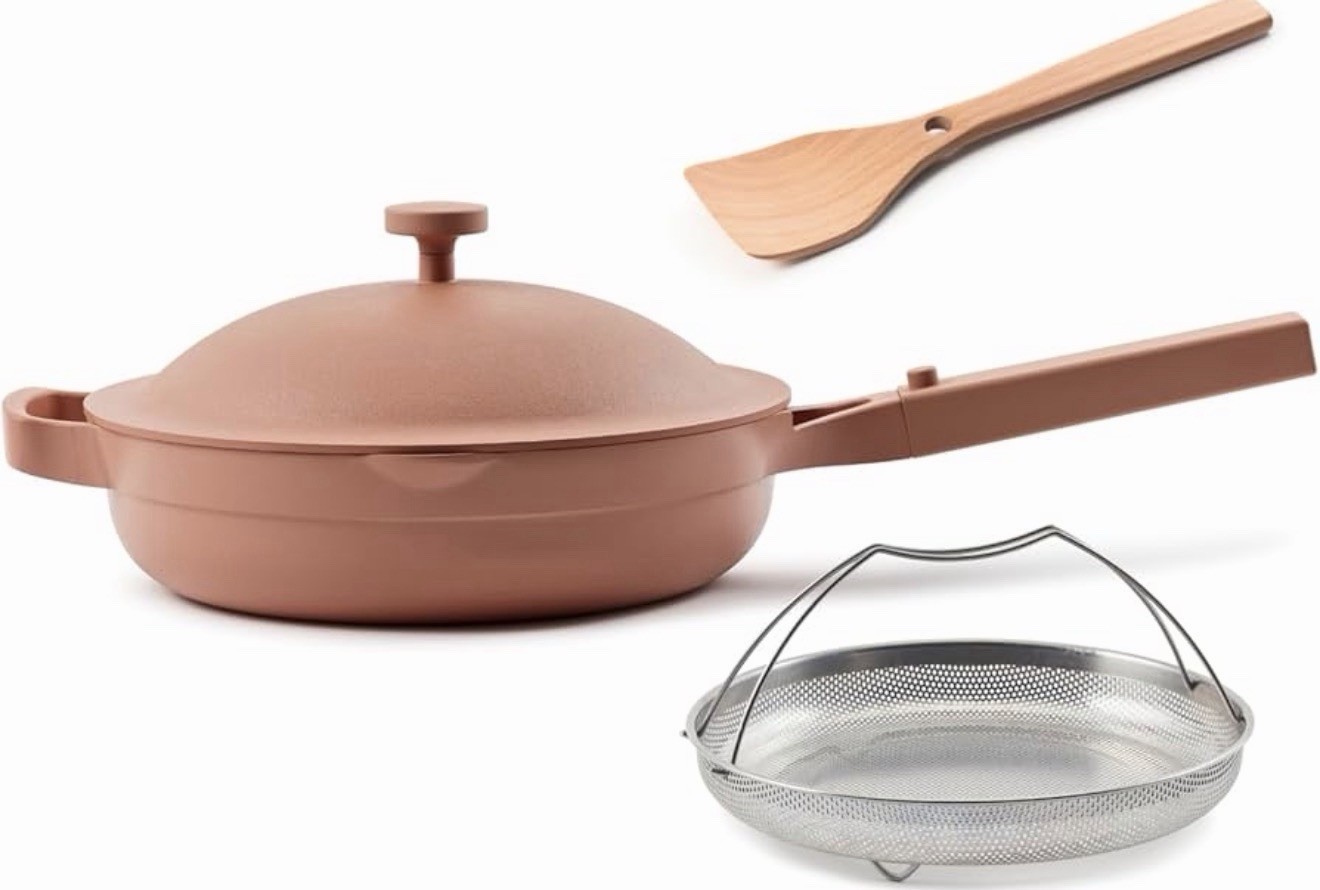 Our Place Always Pan In Spice Color 2.6qt/2.46l 10.5” Diameter With Steam Basket