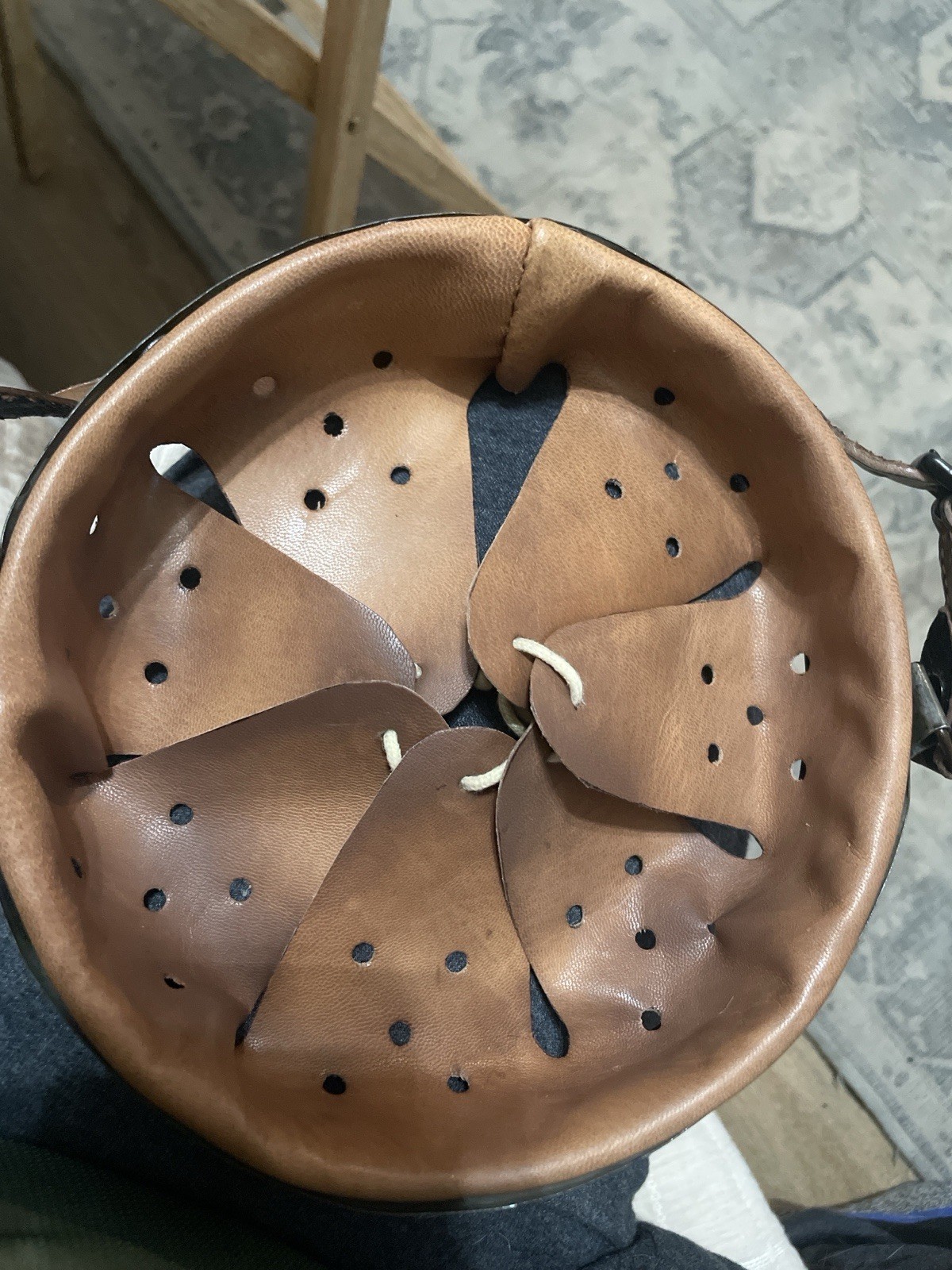 Original German Helmet Liner/Sz 53 for 60 Shells/1943 Dated/Very Nice Condition