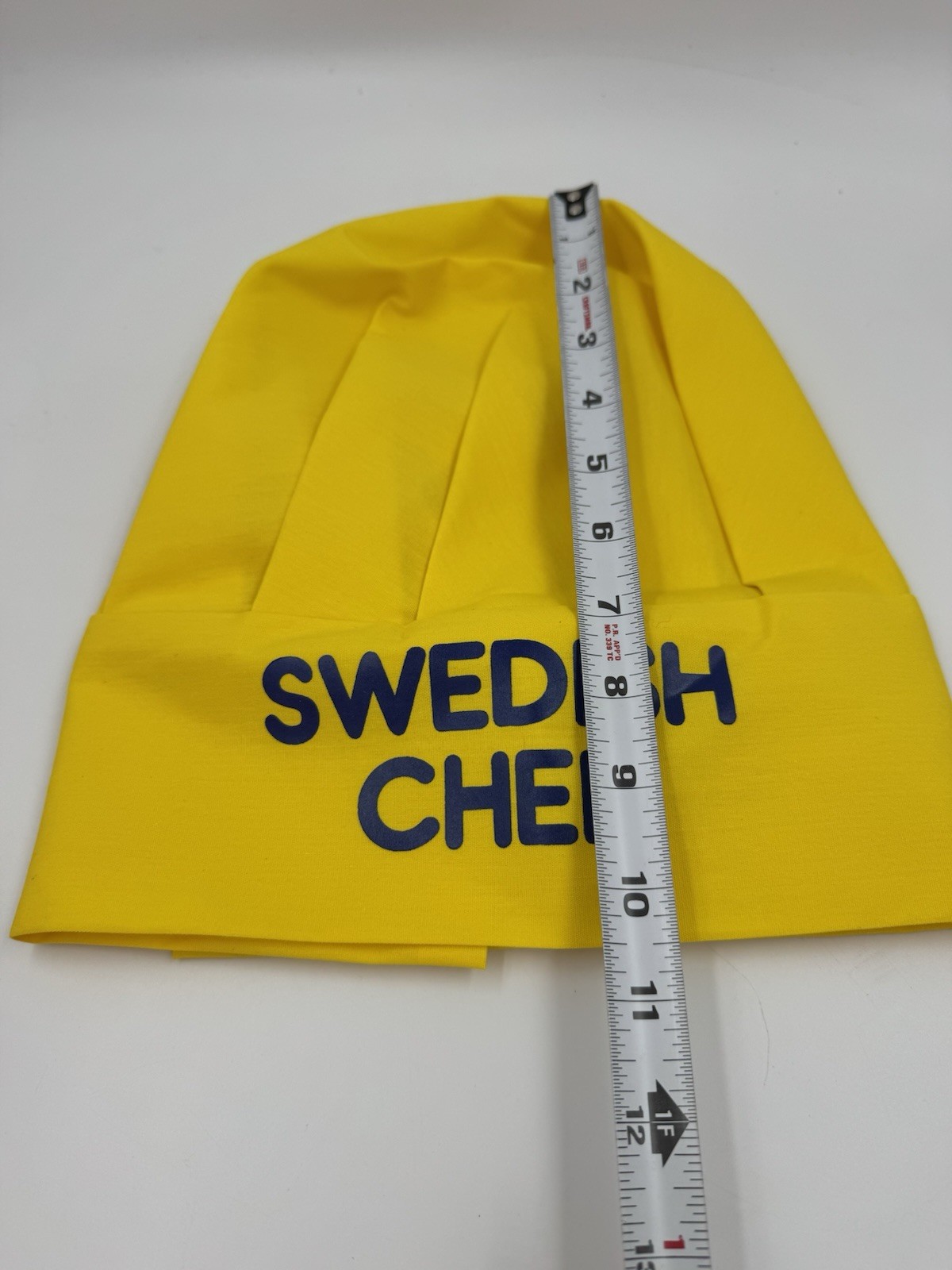 Swedish Chef Yellow Tall Chef Hat Pleated Front Adjustable Back