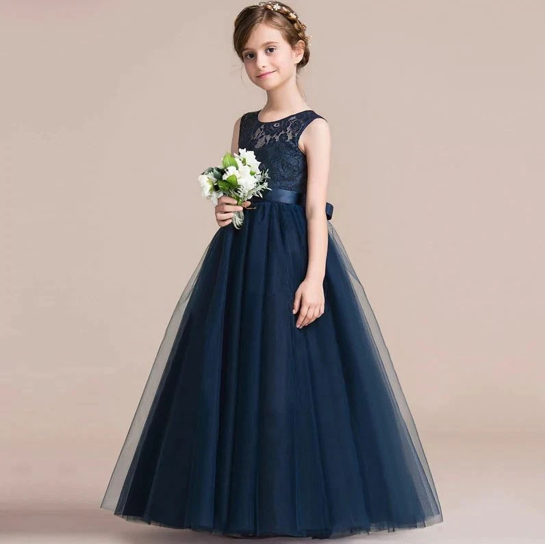 JJ's House Ivory Ball-Gown Floor-Length Lace Tulle Flower Girl Dress Sz 7 106124