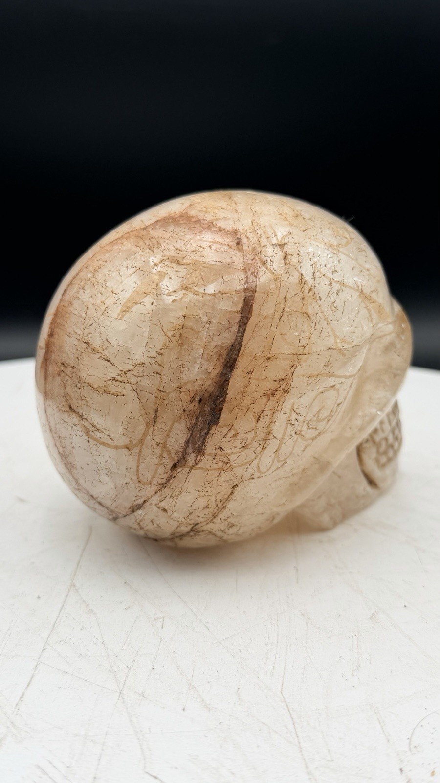 Palm Size Crystal Skull Tula Mexico Anunakki Ancient Alien Ojuelos