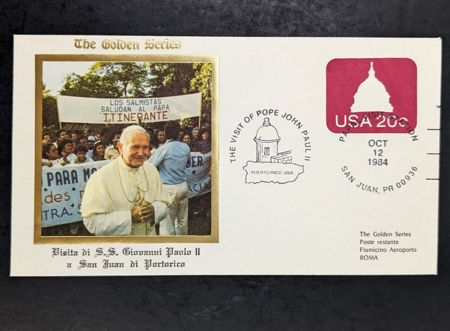Pope John Paul II, Golden Series Trip to Dominican Republic, Covers Cards Stamps