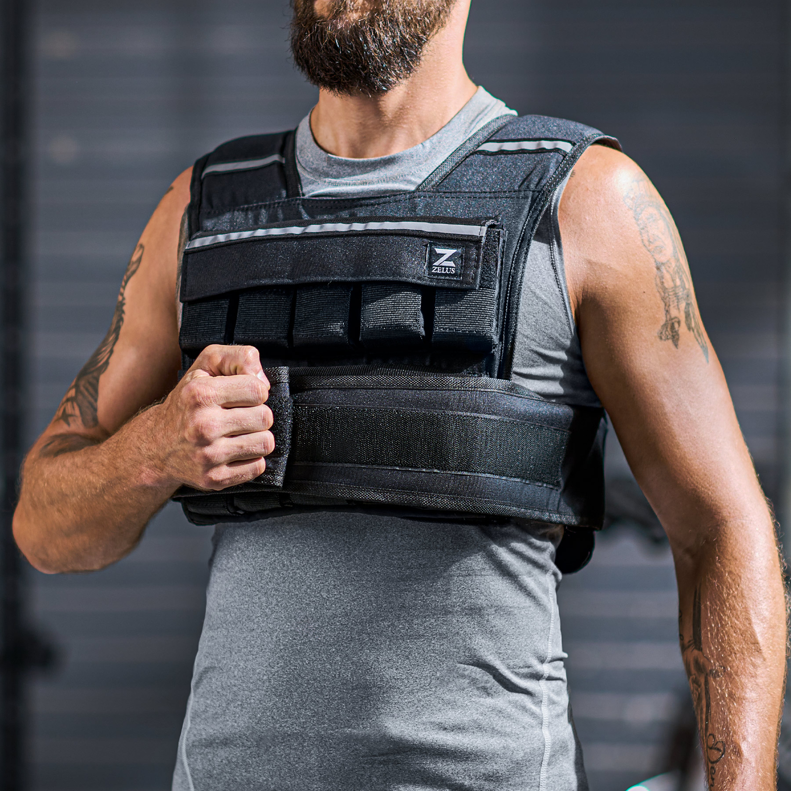 ZELUS 30LB Adjustable Weight Vest Weighted Vest for Running Home Gym Workout