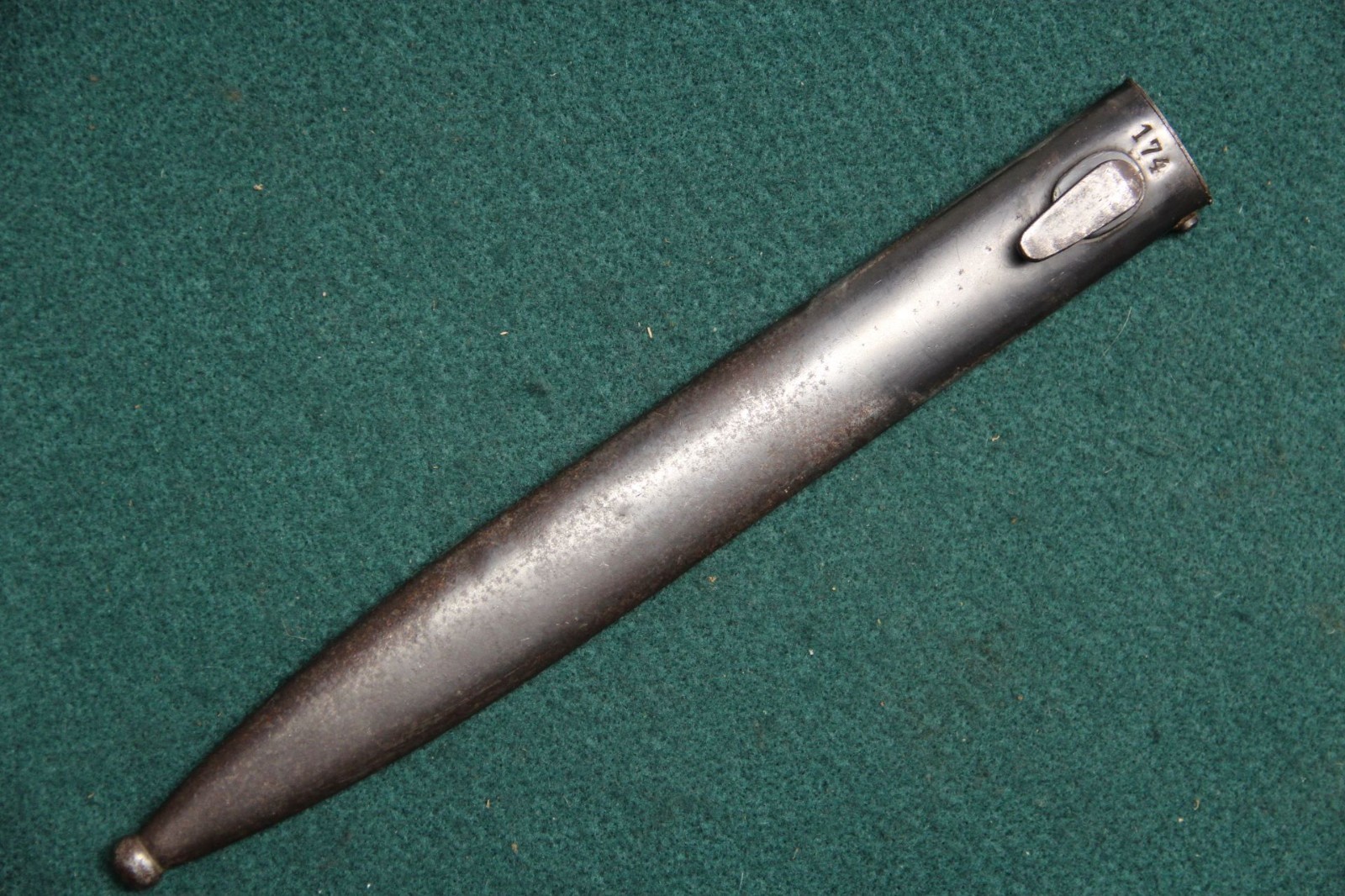 WW2 WWII German Bayonet Scabbard Commercial Rack #'d Unmarked Free Shipping