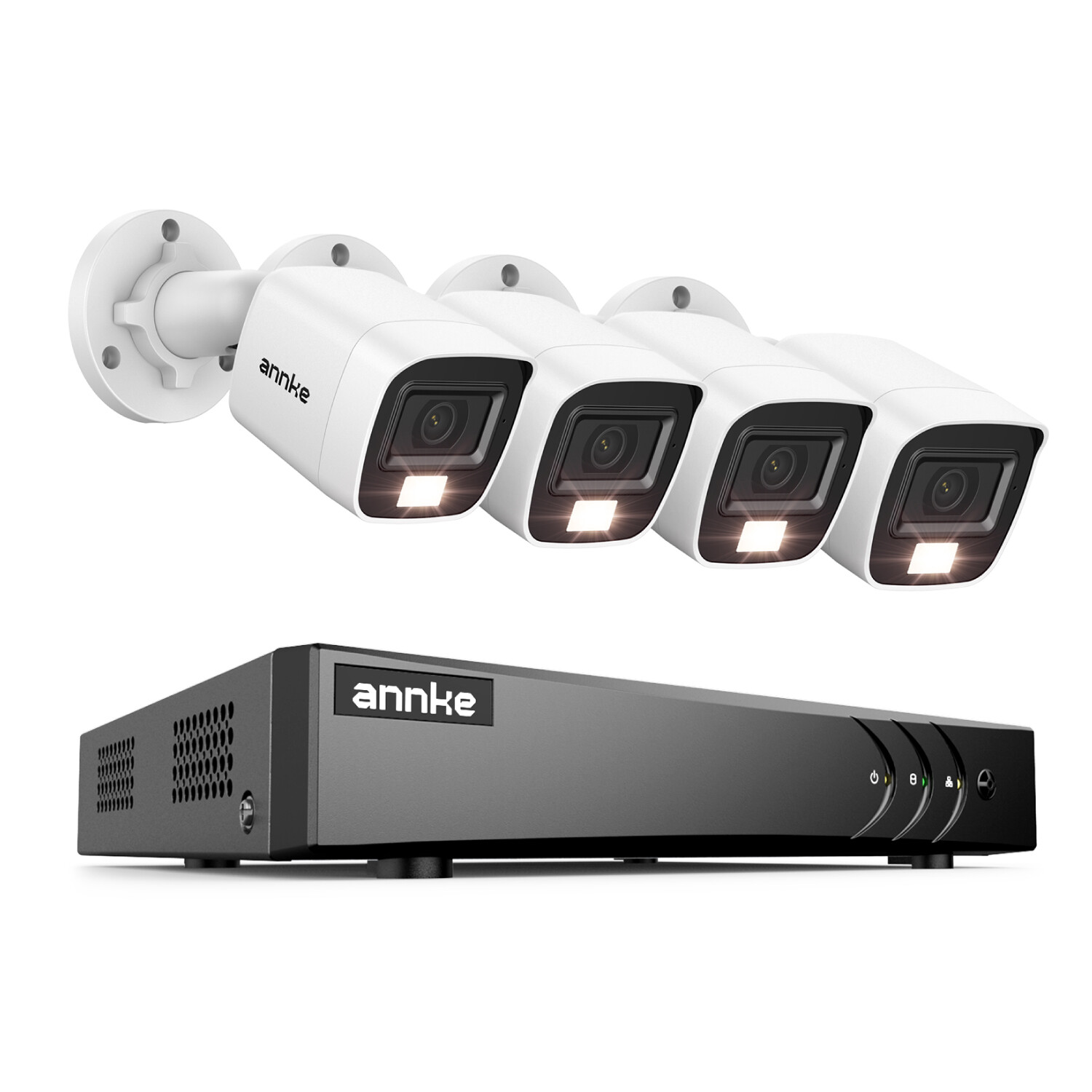 ANNKE 3K Lite 8CH DVR 1080P Color Night Security Camera System Human Detection