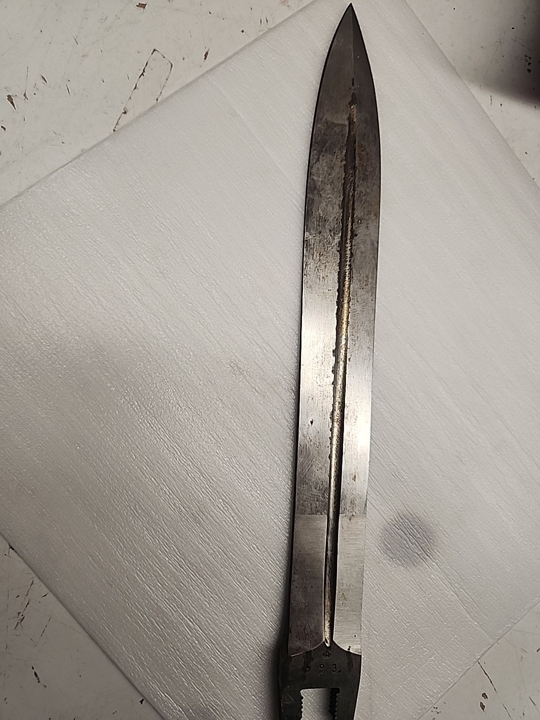 Vintage M/1896 Swedish Steel Mauser Bayonet Blade Only EJ AB Anchor Crown