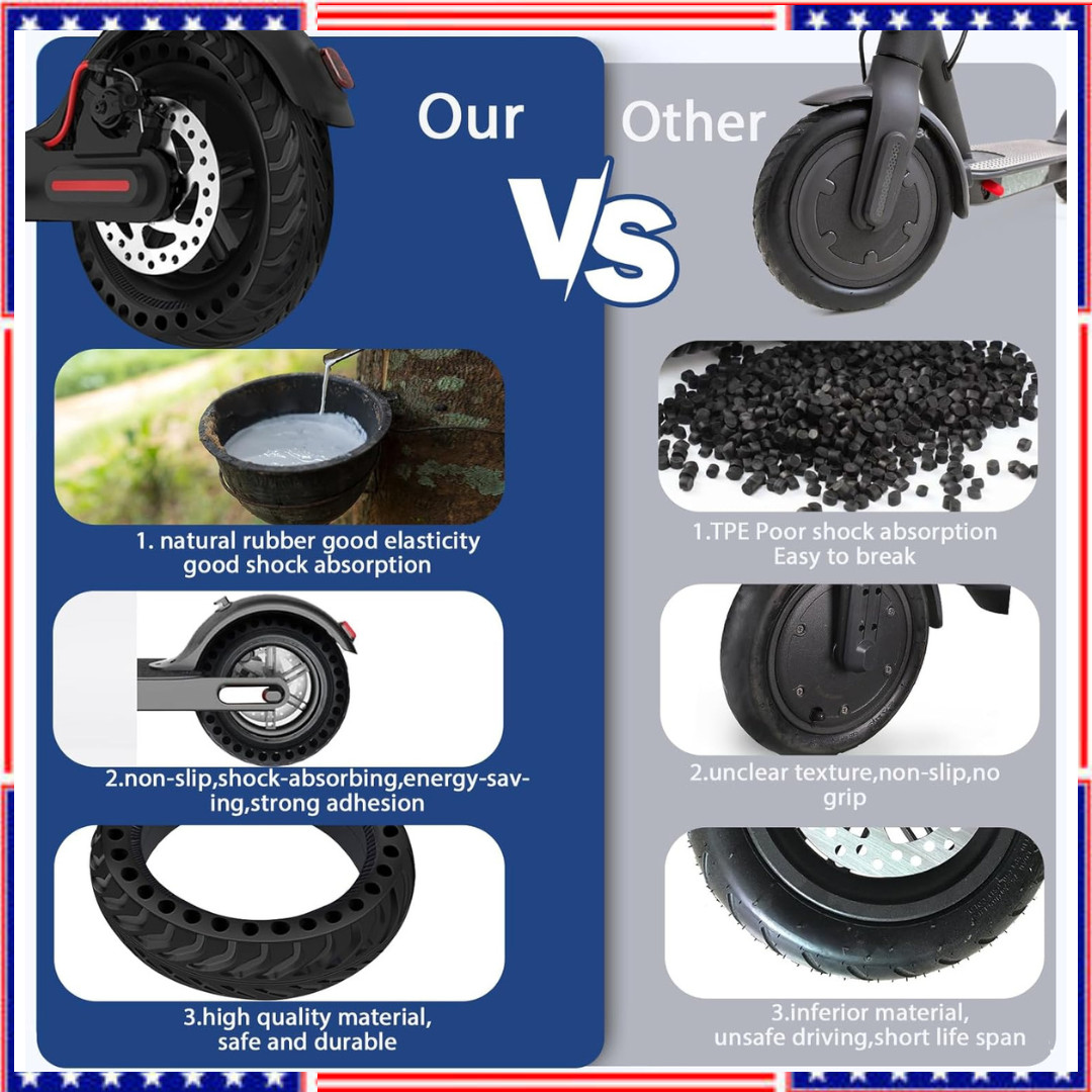 50/75-6.1 Tubeless Solid Tires for Electric Scooter,8 1/2 x2 Tire for Gotrax GXL