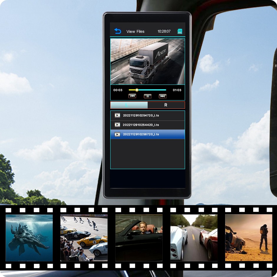 2ch 10.36" Monitor R L Side Electronic Rear View Mirror Camera truck/trailer/bus